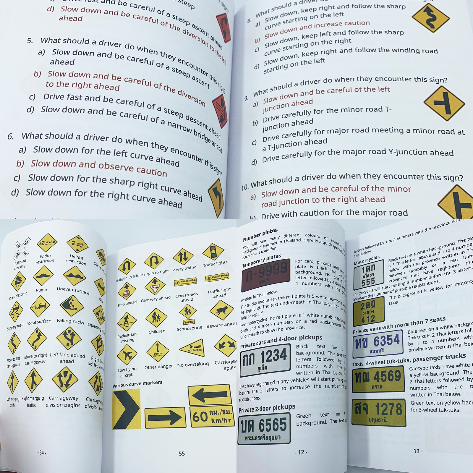 หนังสือสอน การขับขี่ ในประเทศไทย สำหรับชาวต่างชาติ English Version ESSENTIAL THAILAND DRIVER'S HAND BOOK