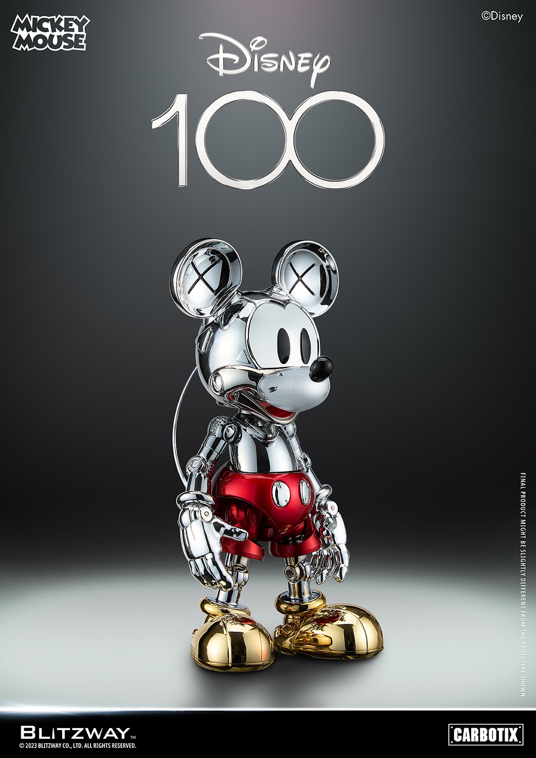 [สั่งจอง]BLITZWAY BW-CA-10508 : Carbotix - D100 Mickey Mouse （Chrome Ver.）