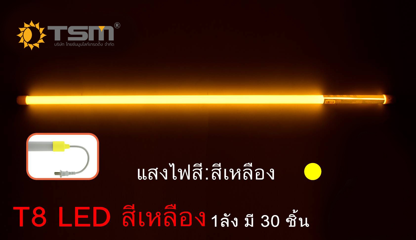 หลอดนีออนสีT8 กันน้ำหลอดงานวัด หลอดไฟงานวัด LED หลอดนีออนสี พร้อมปลั๊ก18W