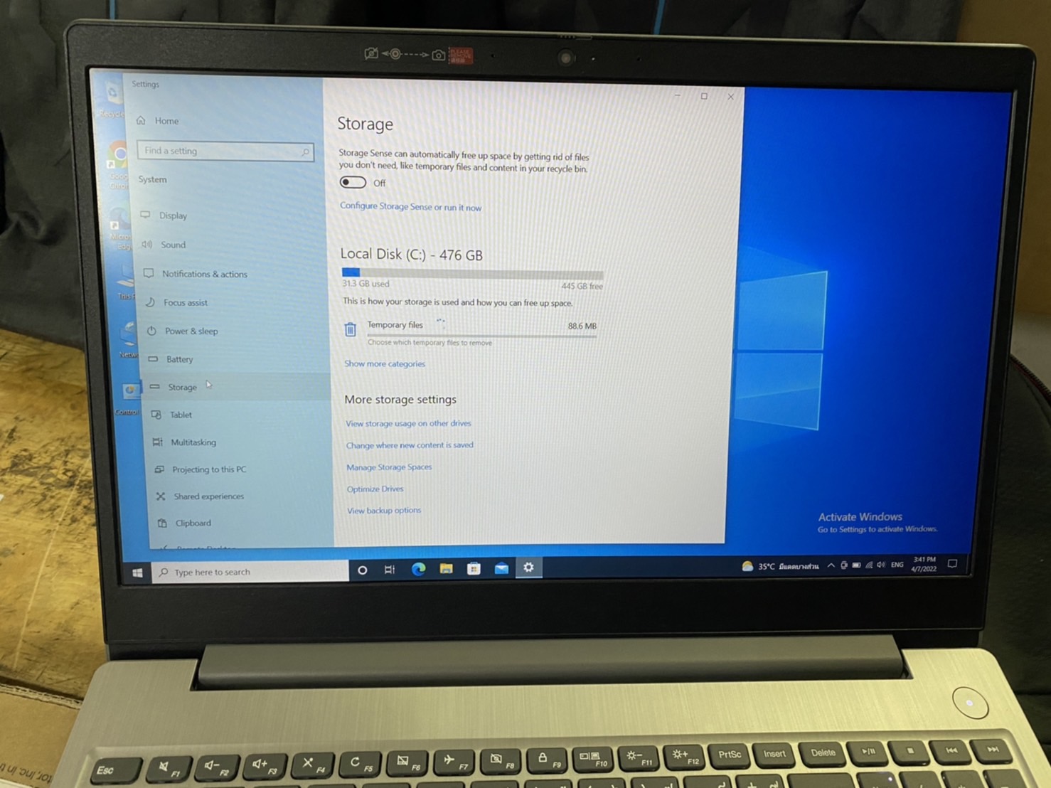 Lenovo Notebook IDEAPAD 3 15ARE05-81W400AGTA