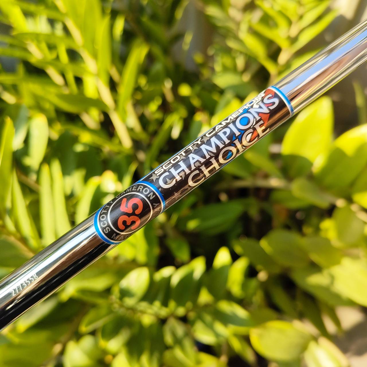 PUTTER TITLEIST LIMITED EDITION SCOTTY CAMERON CHAMPIONS CHOICE NEWPORT 2 BUTTON BACK 35 นิ้ว สภาพสวยจัด มี COVER แท้เดิมด้วย ไม้กอล์ฟมือสอง ของแท้ BY NakaraLuxurious