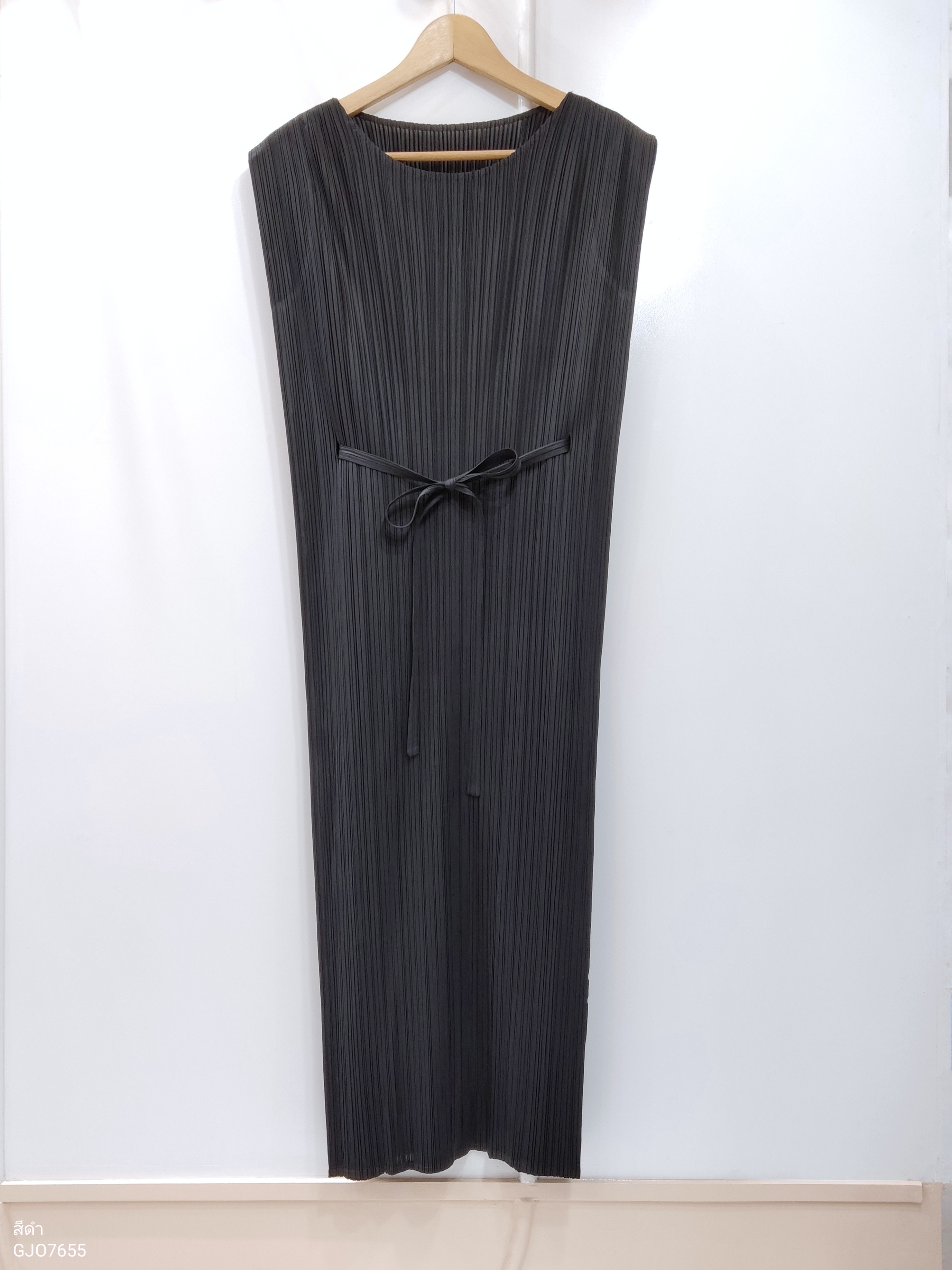 2MUAY รุ่น GJO7655 SIMPLE BOW TIE PLEATED DRESS เดรสผู้หญิง เดรสพลีทคุณภาพ 15สี FREE SIZE