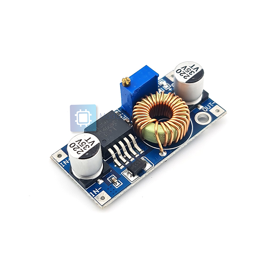 โมดูลลดแรงดันไฟ 5v-32v เป็น 0.8-24V XL4005 DC-DC adjustable step down power Supply module ,5A High current,High power