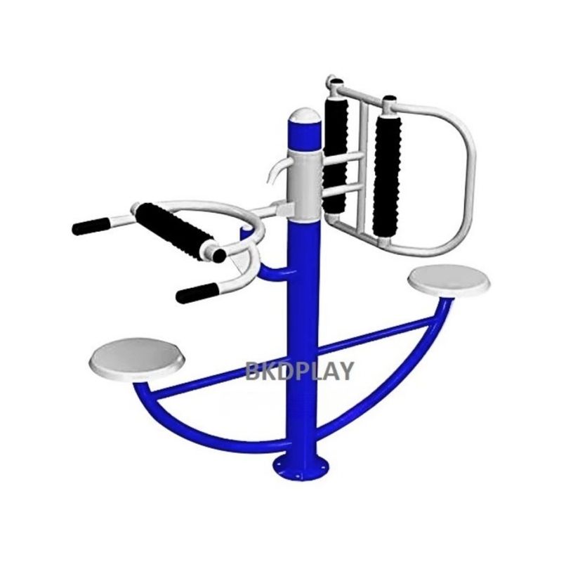 เครื่องออกกำลังกาย กลางแจ้ง ชุดอุปกรณ์ บริหารเอว สะโพก นวดหลัง แบบนั่ง ลานกีฬา อเนกประสงค์ สนามกีฬา ผลิตในไทย สั่งทำตามสีที่ต้องการได้