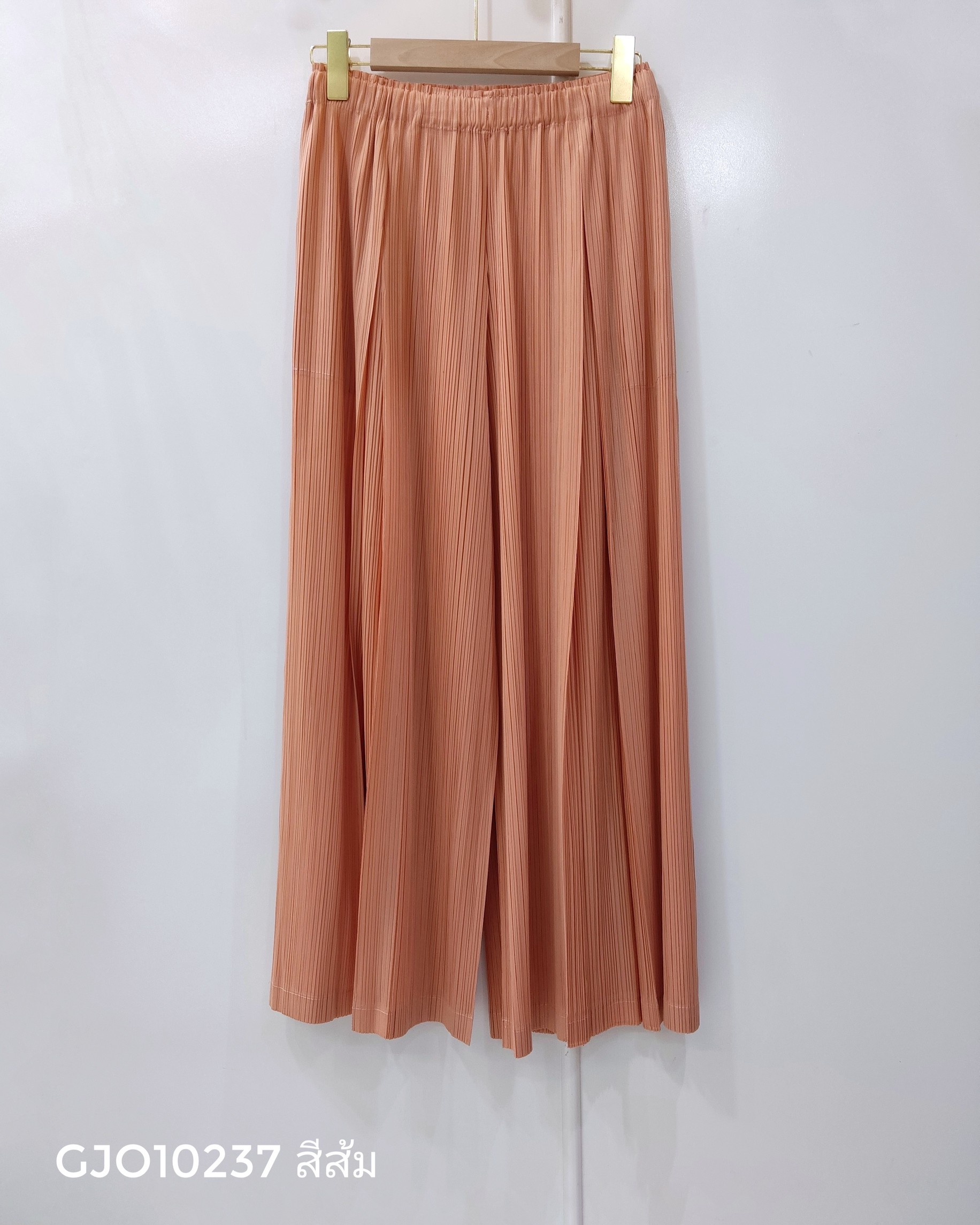 ยาว36นิ้ว! 2MUAY รุ่น GJO10237 กางเกงพลีทคุณภาพ FLOWY WIDE LEG PLEATED PANT 9 สี FREE SIZE
