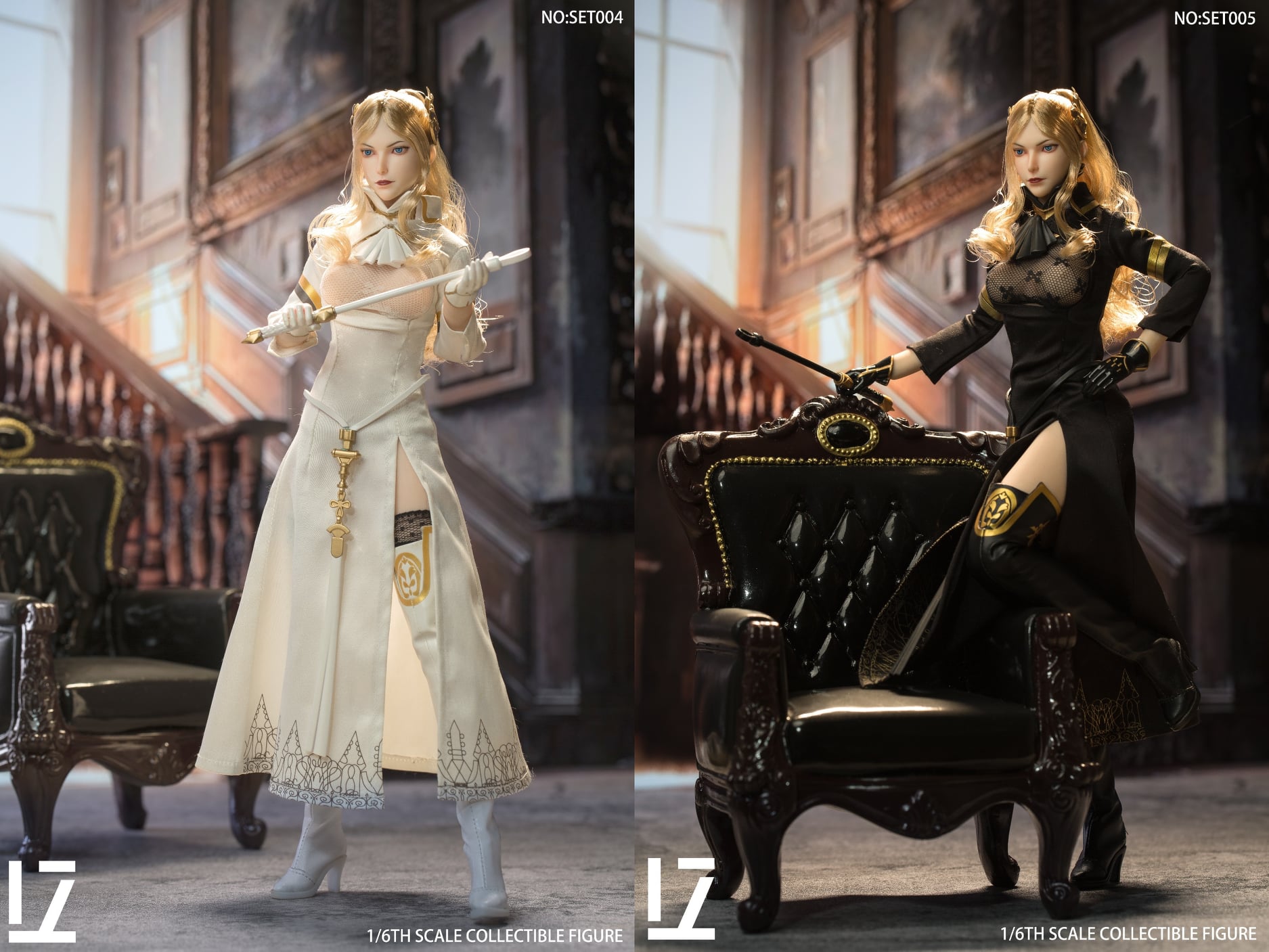 [สั่งจอง]LZ TOYS 1/6 : Robot War - Head Sculpture Clothing Set White & Black