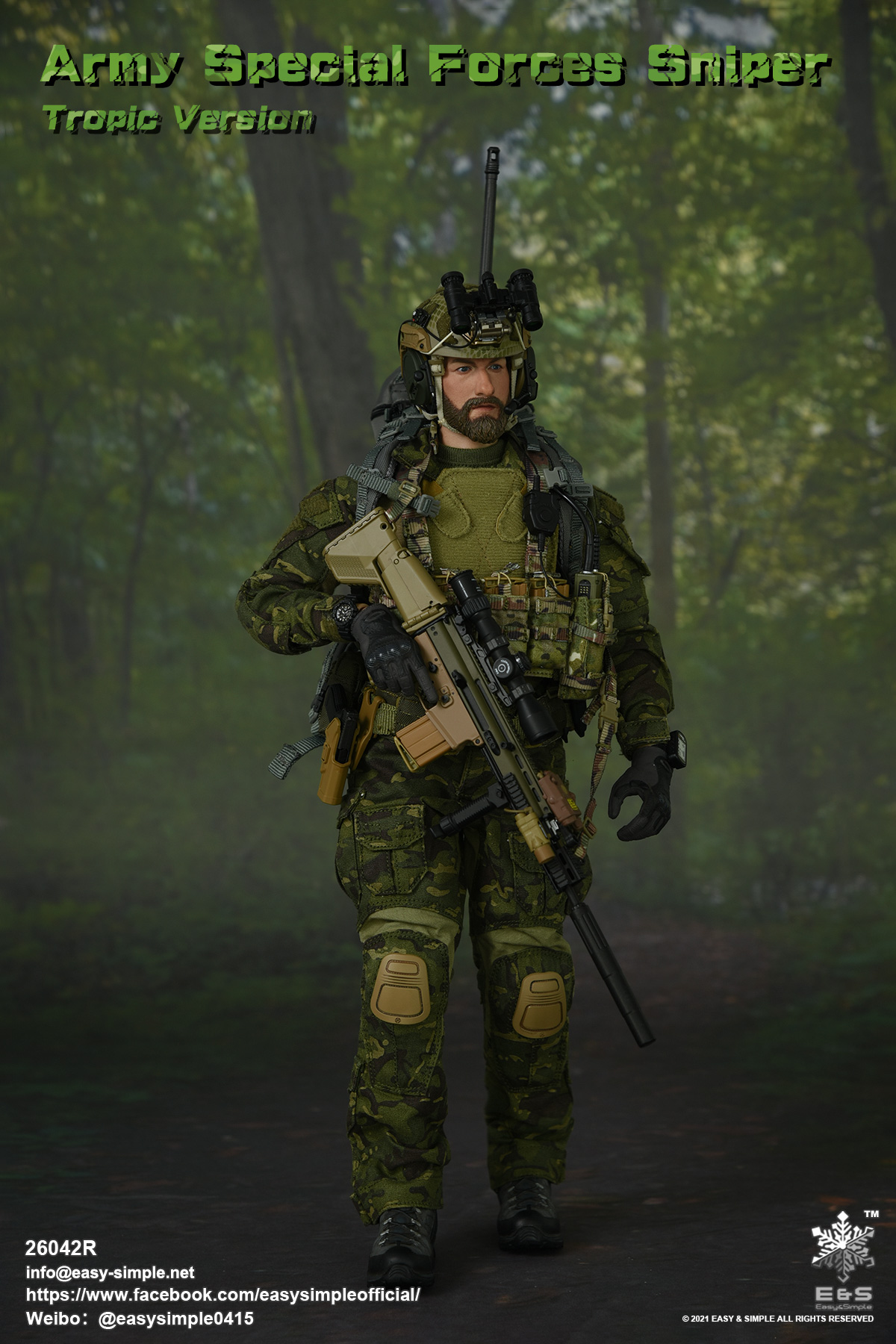 [สั่งจอง] Easy&Simple 26042R 1/6 : Army Special Forces Sniper Tropic Version