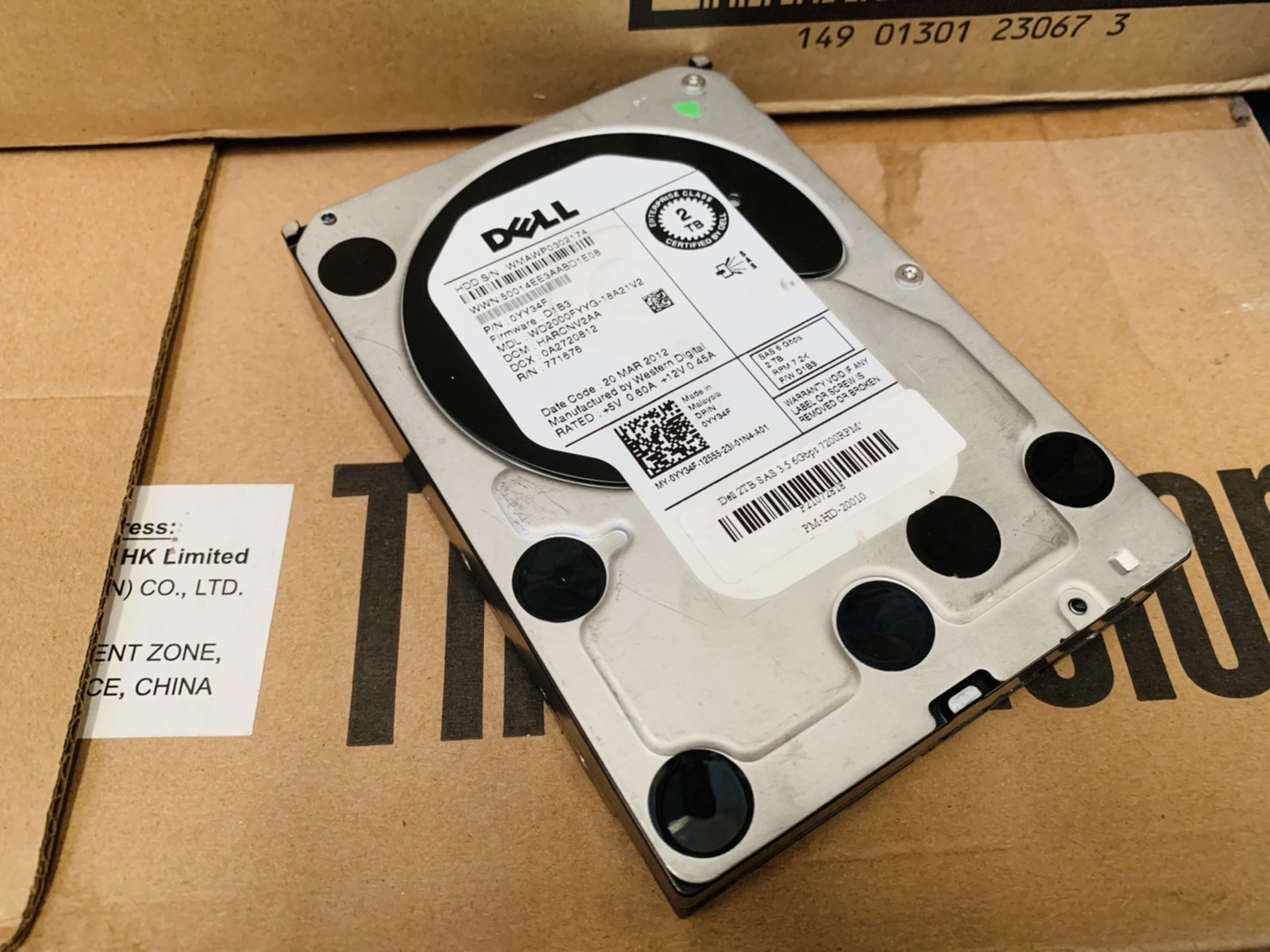 ฮาร์ดดิสก์ Hard Drive Dell 2TB SAS 3.5 6Gbps 7200RPM