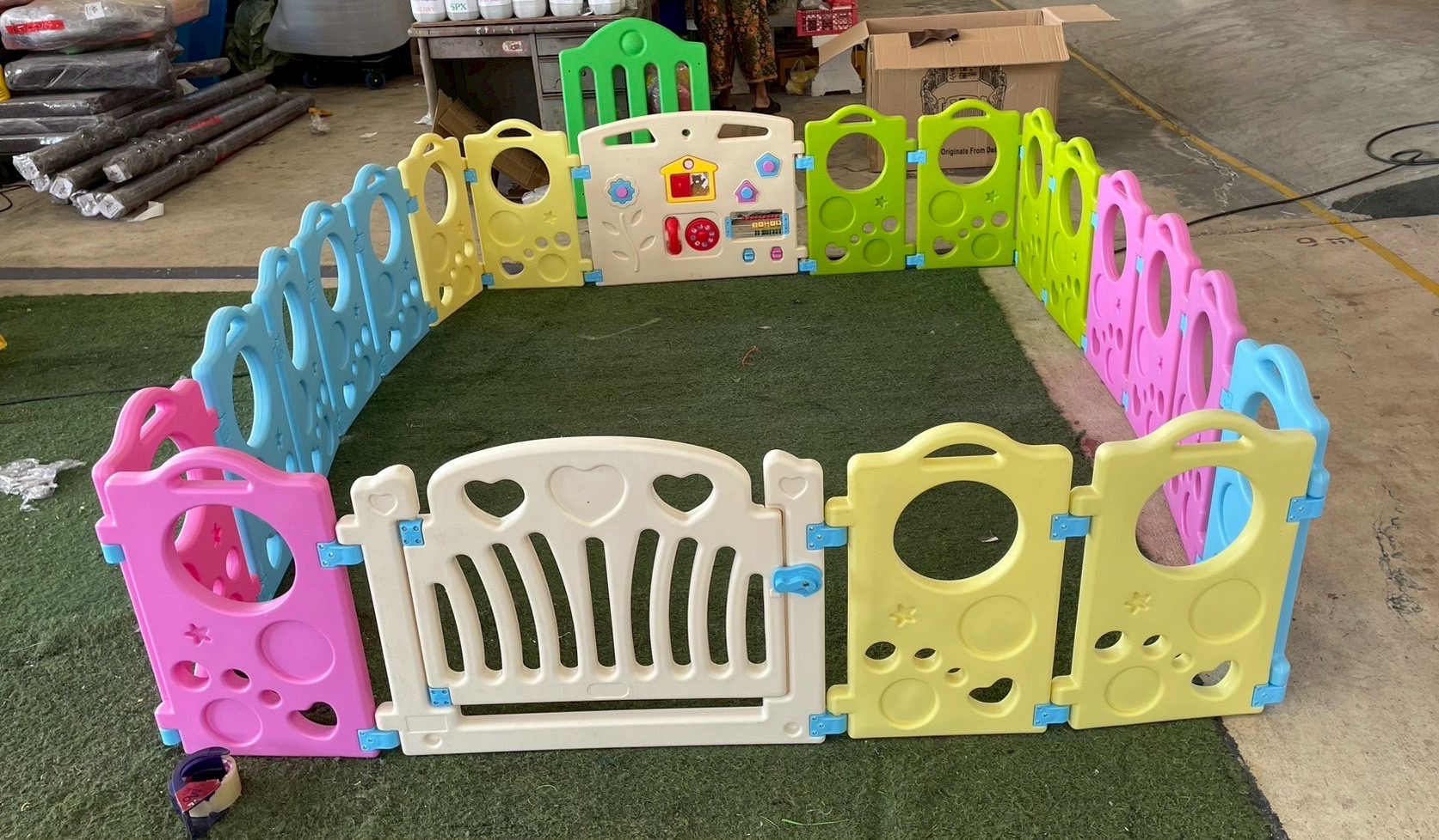 รั้วกั้นพลาสติก คอมโบหลากสี, คอกบอล ,บ่อบอลพลาสติก,คอกกั้น, รั้วกั้นเด็ก, พร้อมส่ง