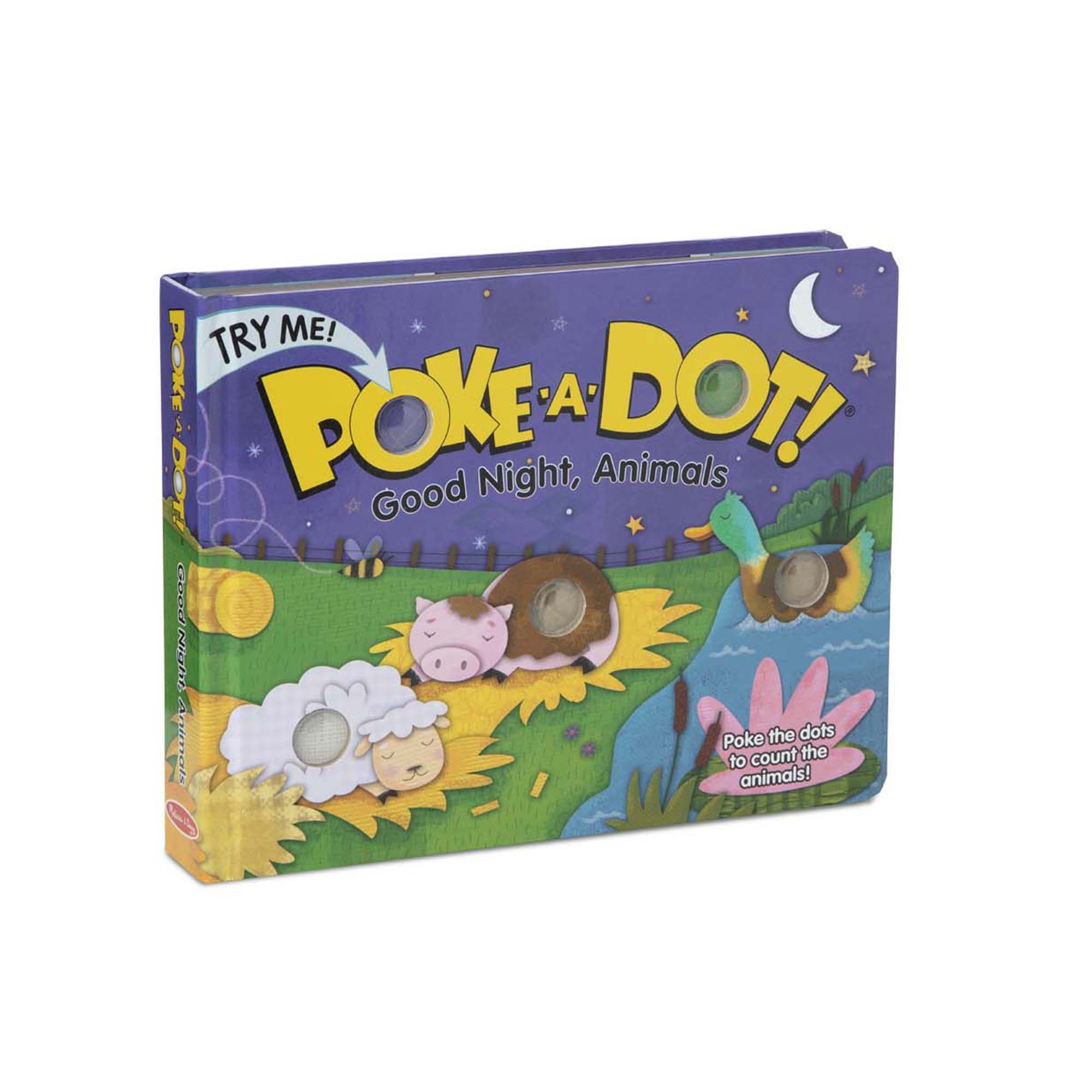 Poke-A-Dot: Goodnight, Animals หนังสือปุ่มกด รุ่นสัตว์ก่อนนอน อ่านไป กดไป ดึงดูดความสนใจ สนุก! Melissa & Doug