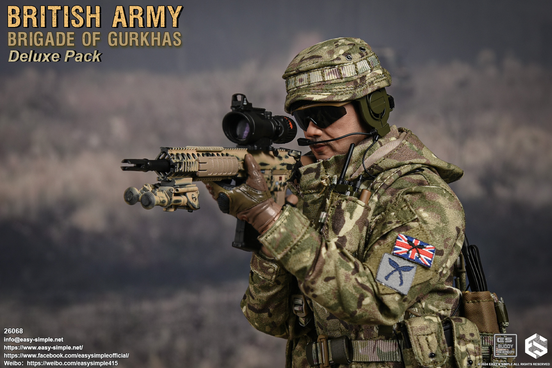 [สั่งจอง]Easy&Simple 26068 1/6 : British Army Brigade of Gurkhas Deluxe Pack