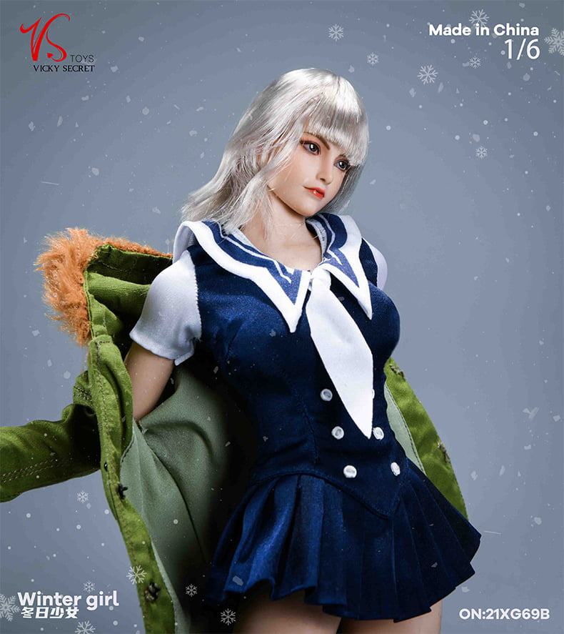 [สั่งจอง]VSTOYS 21XG69 1/6 : Winter girl Headsculpt+ JK Suit (Without Plastic Body)