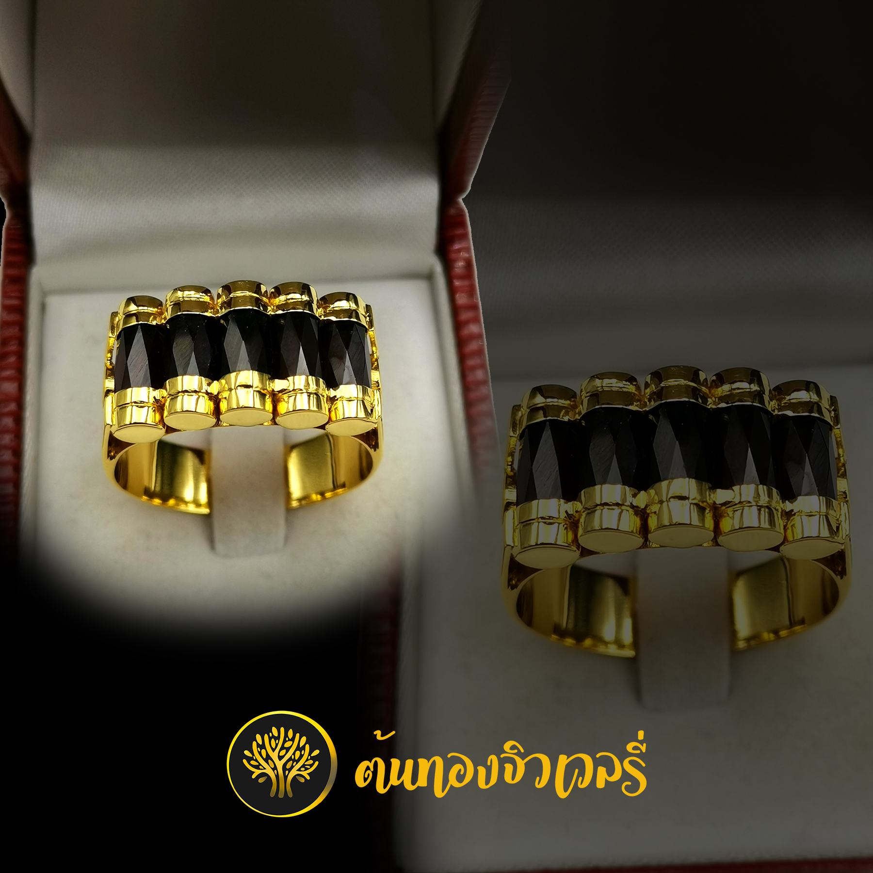 แหวนโกเมนแถว ข้างฉลุลาย เม็ดเรียงแถวสวยๆ ก้านแหวนฉลุลายเนียนๆ สวยเอาเรื่องเลยนะครับ งานชิ้นนี้