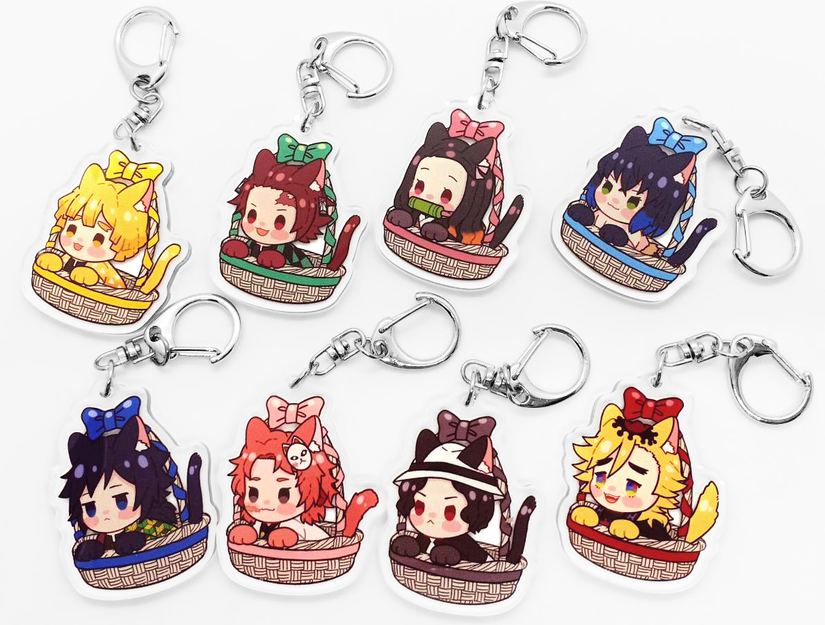 [In Stock] Cat Baskets Kimetsu no yaiba : *Acrylic Keychain*