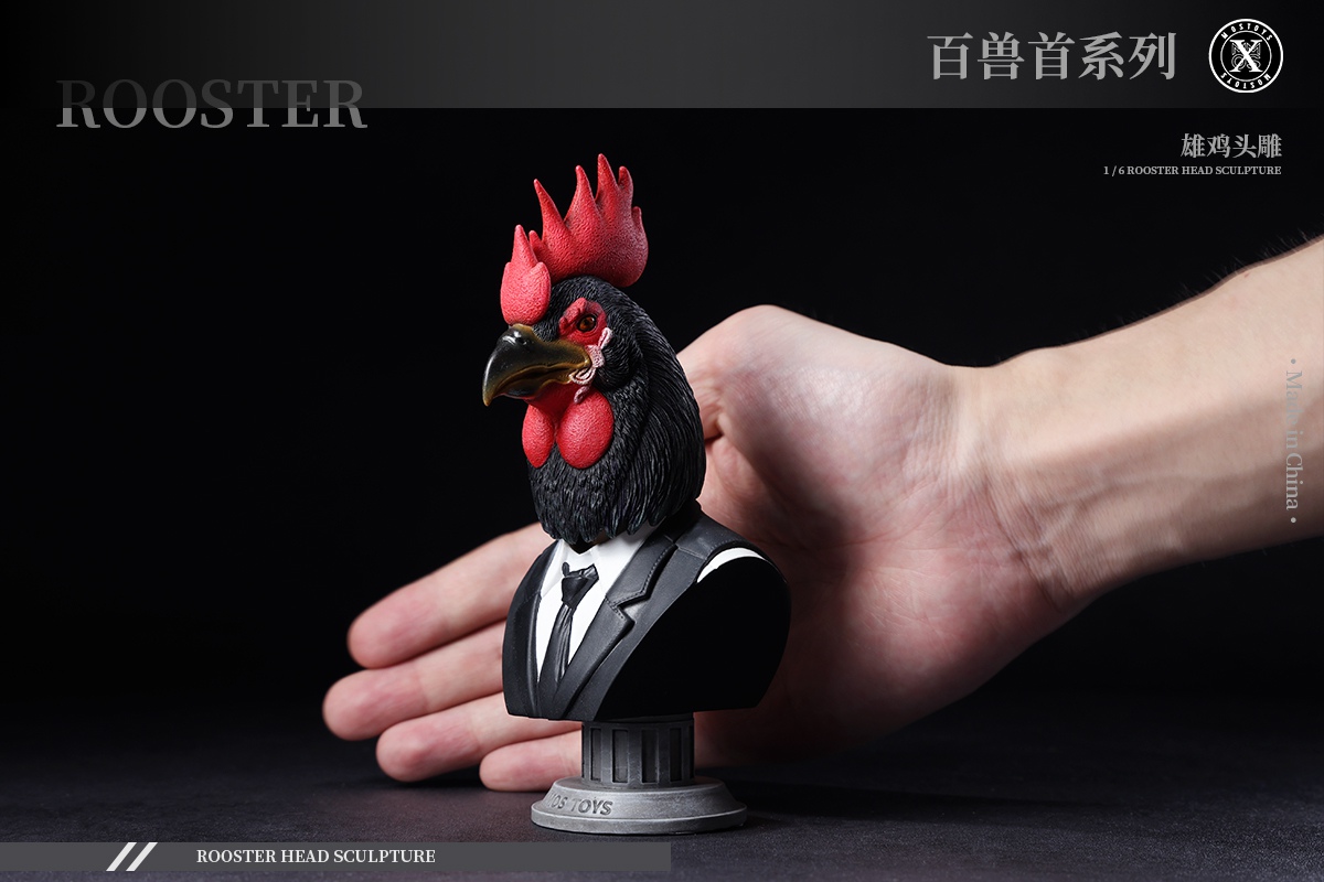 [พร้อมส่ง] MOSTOYS 1/6 : Rooster Head Sculpture-MS2401B (Obsidian),
