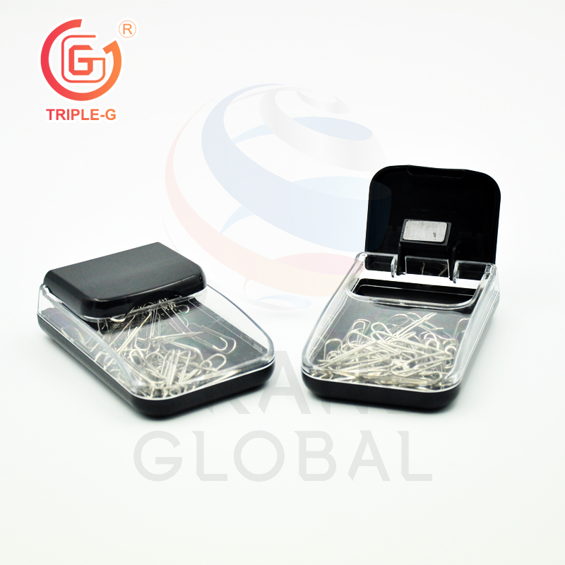 Triple-G คลิปหนีบกระดาษ ลวดเสียบกระดาษ พร้อมตลับใส่คลิป แพ๊คคู่