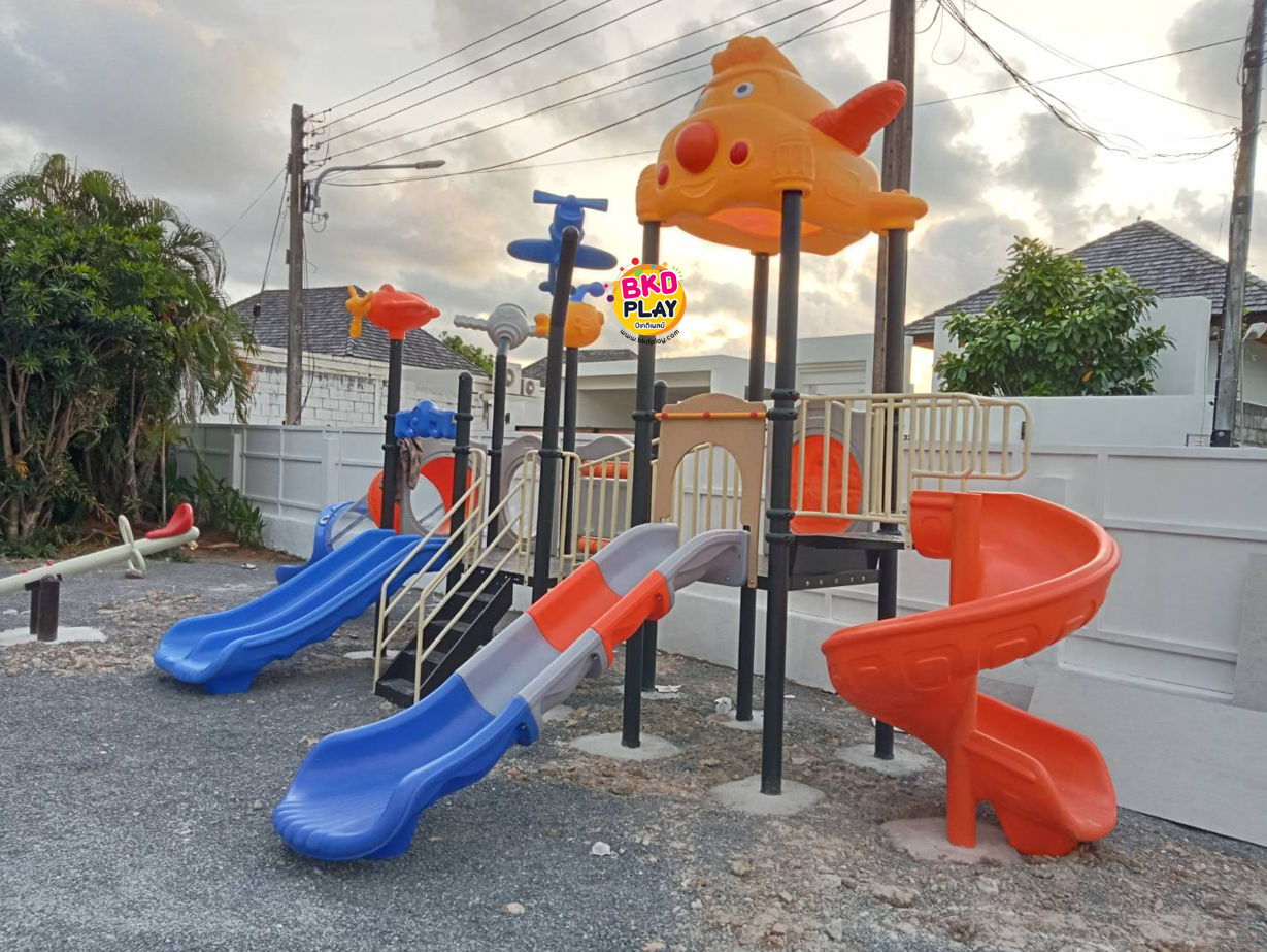 เครื่องเล่นสนามกลางแจ้ง-ในร่ม,ชุดตะลุยเพื่อนรัก กระดานลื่น, ของเล่น,ครุภัณฑ์สนามเด็กเล่น, สพฐ,โครงการโรงเรียนประชารัฐ playground,สไลเดอร์,ของเล่นเสริมพัฒนาการ,เครื่องเล่นสนาม, สนามเด็กเล่น