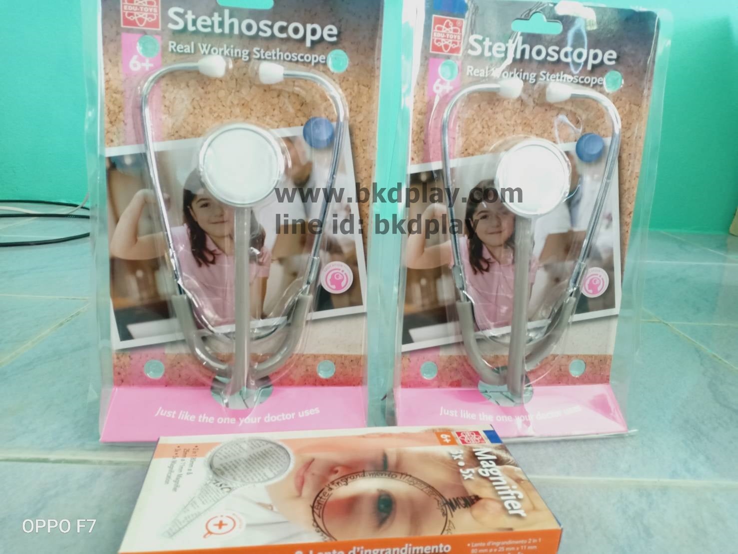 หูฟังแพทย์ เลียนแบบของจริง , สเต็ตโทสโคปของเล่นเด็ก (Stethoscope), ชุดหมอ ของเล่น พร้อมส่ง