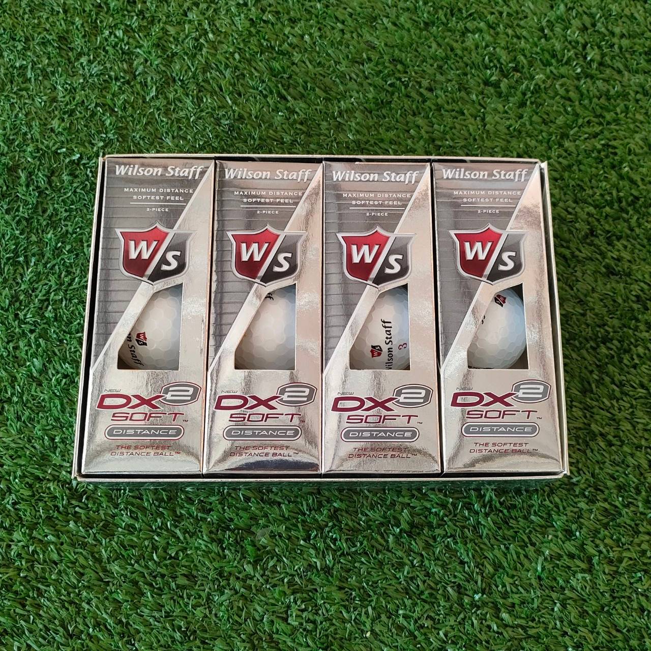 ลูกกอล์ฟ WILSON DX2 SOFT มือหนึ่ง *ขายเป็นโหล 1 กล่อง มี 12 ลูก* ลูกนุ่มสปินจัด และ LONG DISTANCE ตีไกล!! มือหนึ่ง ของแท้ BY NakaraLuxurious