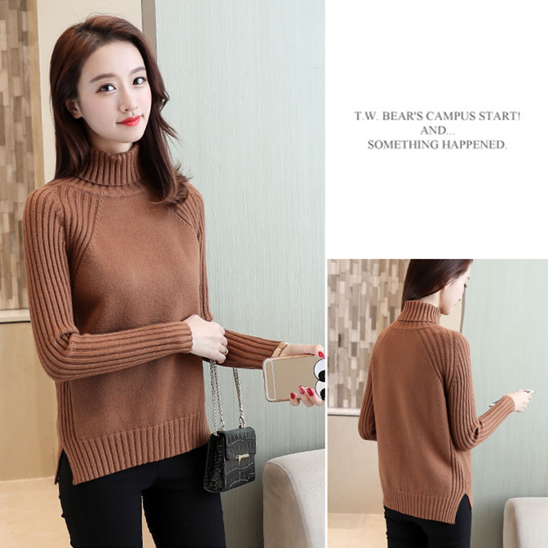 เสื้อคอเต่า เสื้อไหมพรม สเวตเตอร์เนื้อผ้าทอหนานุ่ม ใส่สบายไม่คัน (มี 5 สี)
