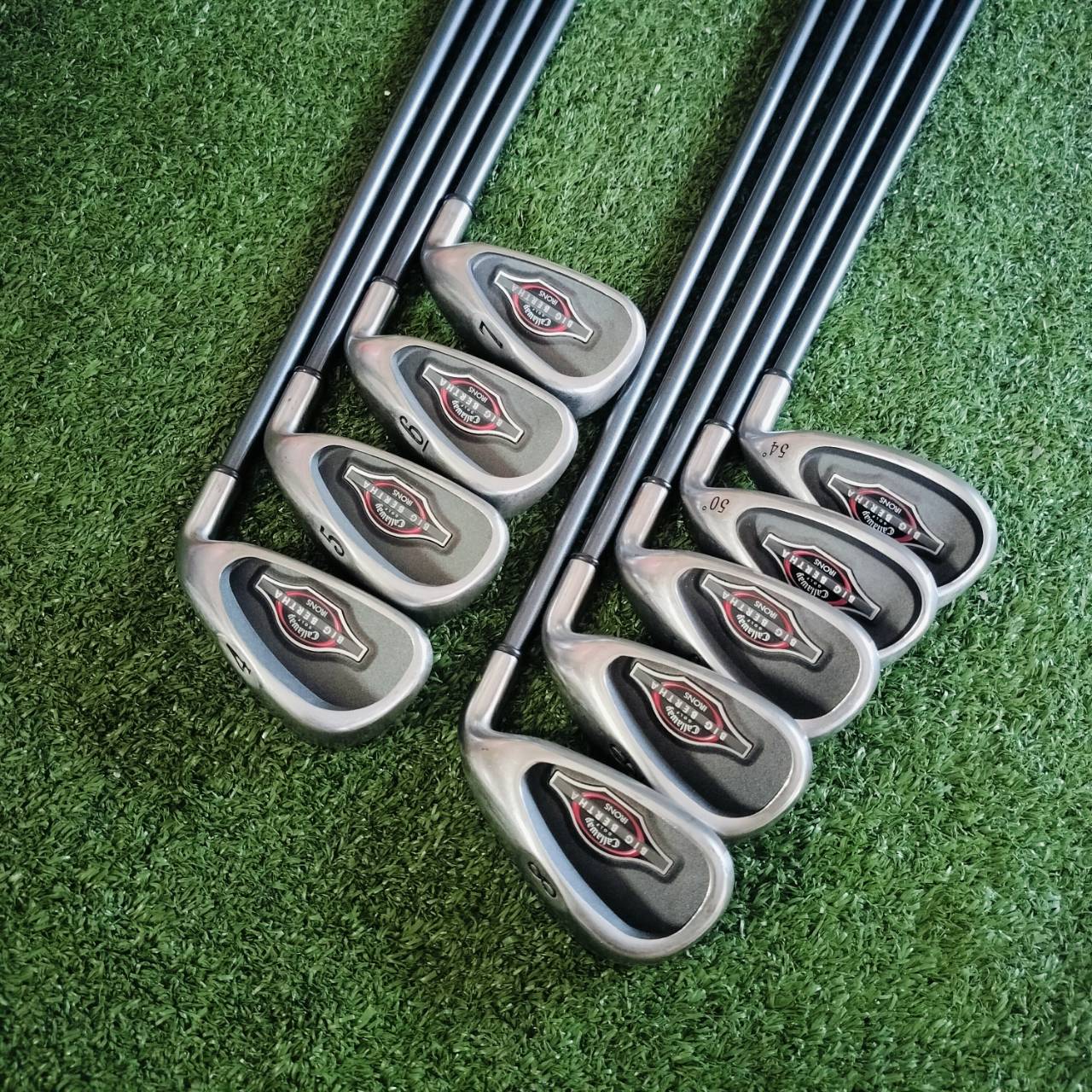 ชุดเหล็ก Callaway BIGBERTHAR สภาพสวย ก้านเดิมๆทั้งชุด เป็นก้าน BIGBERTHAR AM/AT FLEX R ก้านแบบเสียบทะลุตีได้ฟีลลิ่งมาก ไม้กอล์ฟพรีเมี่ยมมือสอง ของแท้ By NakaraLuxurious