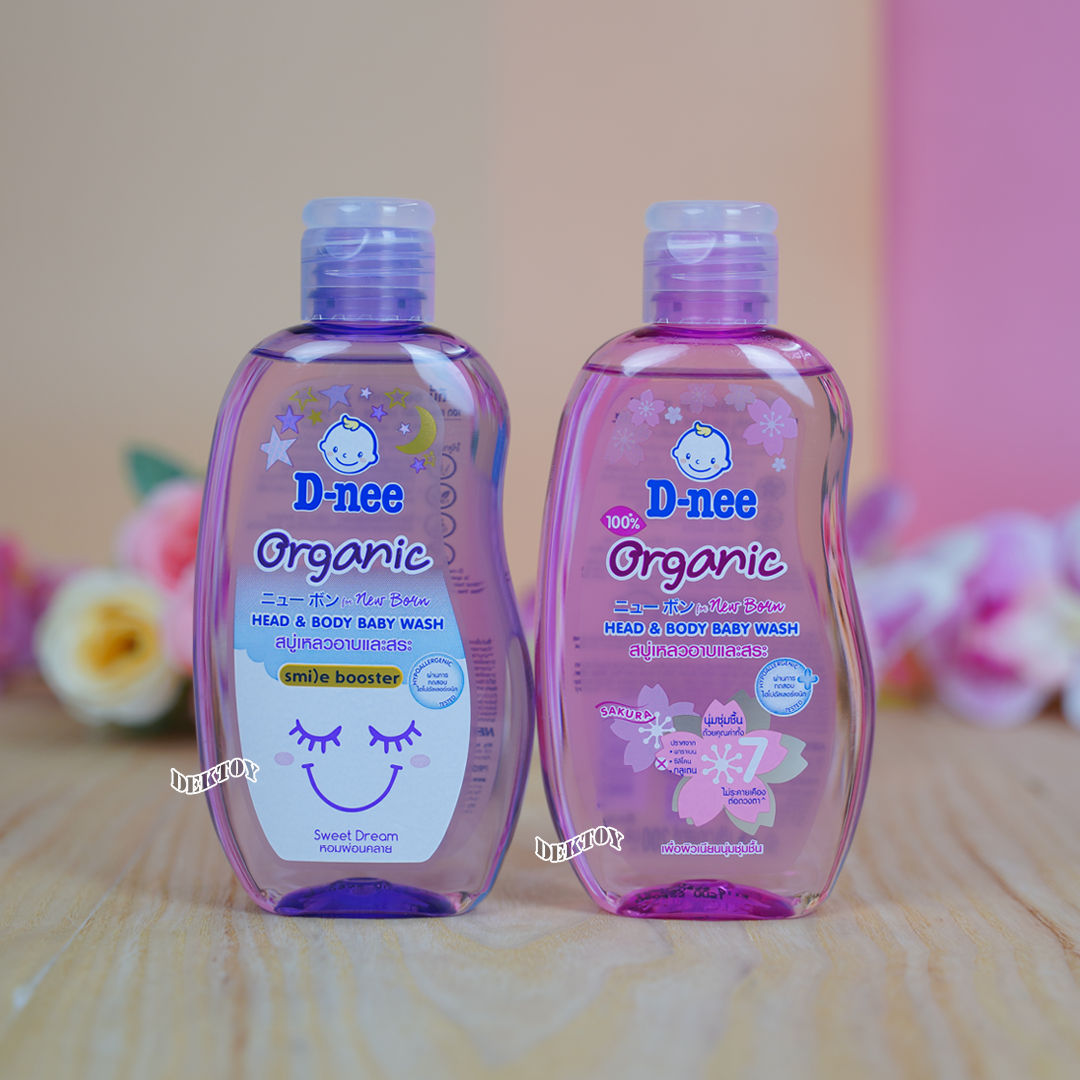 D-nee Organic ดีนี่ ออแกนิค สบู่เหลวอาบและสระผม 180 มล.