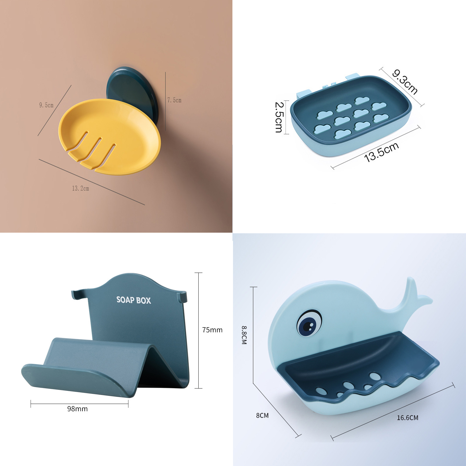 ที่วางสบู่ ติดผนัง/ตั้งโต๊ะ/กล่องเก็บ มีหลายรุ่น วงรี/2ระดับ/ก้อนเมฆ/ฝาใส ติดง่าย ไม่ต้องเจาะ ติดแน่น กันน้ำ รับน้ำหนักได้เยอะ