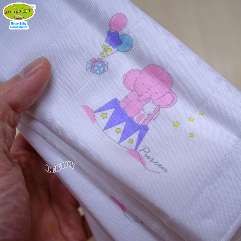 Pureen เพียวรีน ผ้าอ้อมคอตตอนเพียวรีนพิมพ์มุม Cotton USA 2 ชั้นไซส์ 29 x 29 นิ้ว แพ็ค 6 ผืน