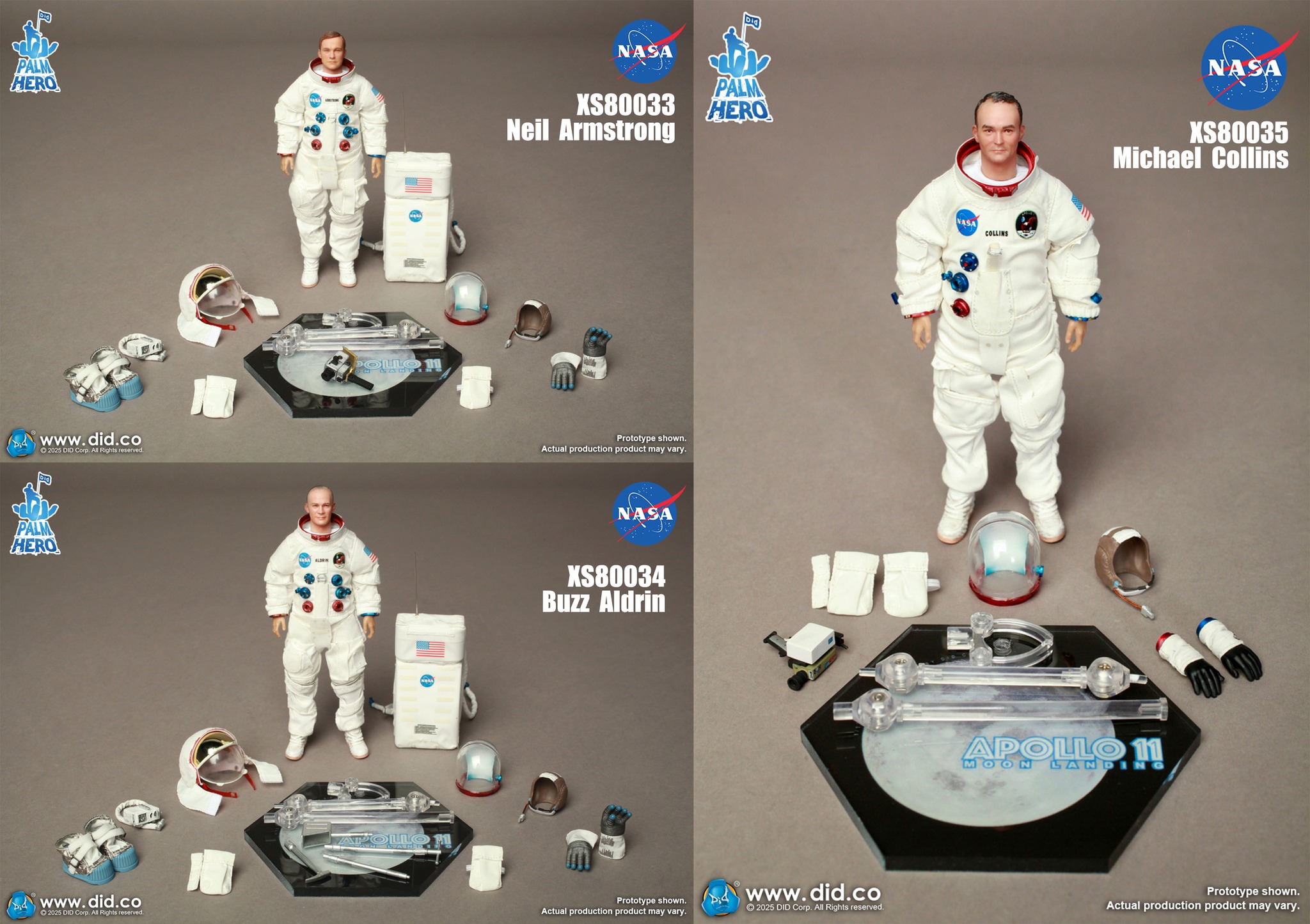 [สั่งจอง]DID 1/12 Palm Hero Series : APOLLO 11 ASTRONAUTS