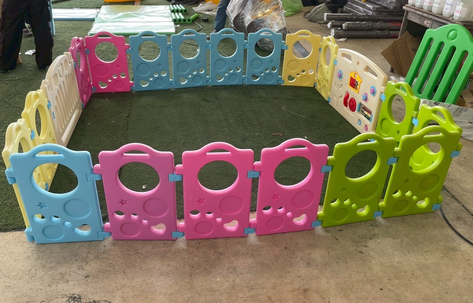 รั้วกั้นพลาสติก คอมโบหลากสี, คอกบอล ,บ่อบอลพลาสติก,คอกกั้น, รั้วกั้นเด็ก, พร้อมส่ง