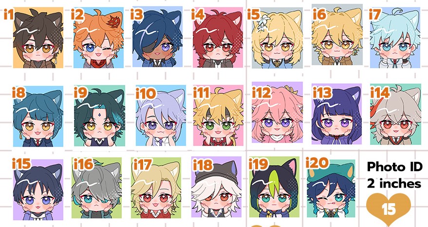 [in stock] Genshin Photo ID 2 inches