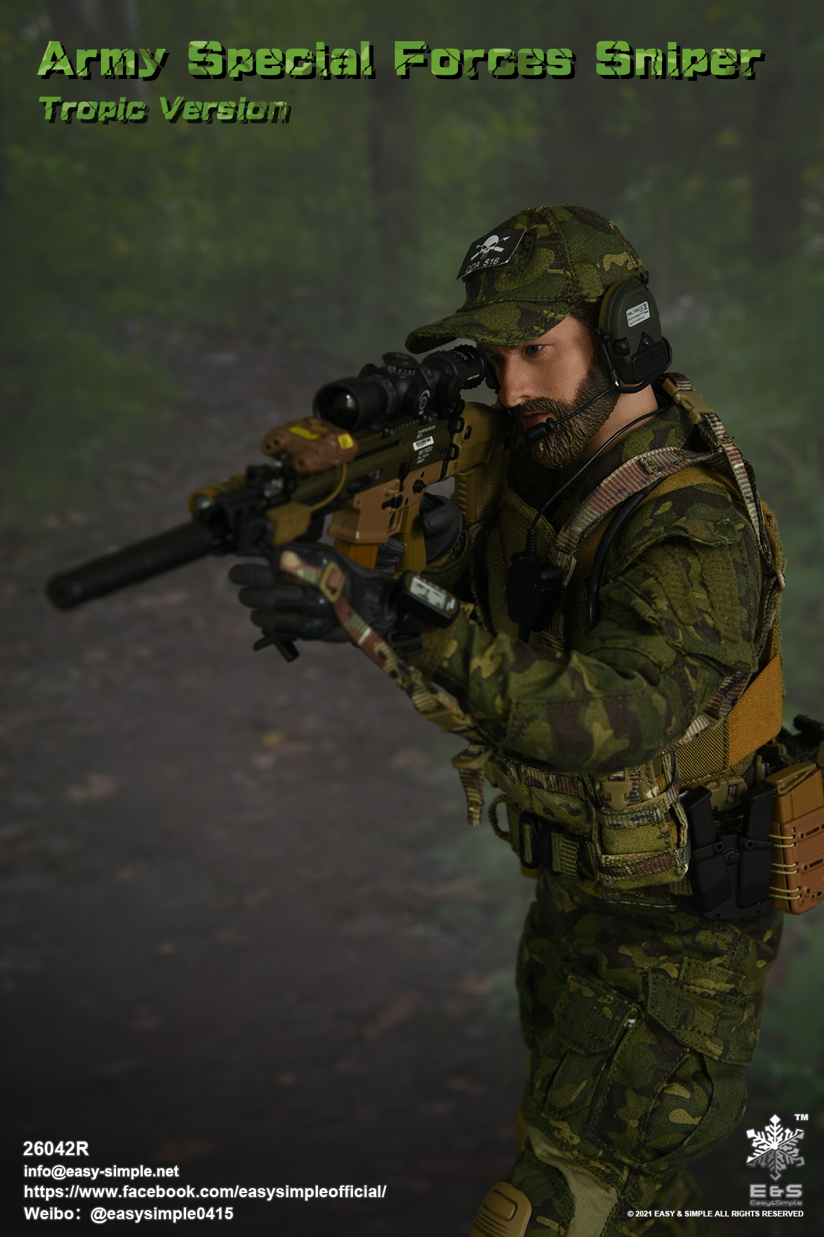 [สั่งจอง] Easy&Simple 26042R 1/6 : Army Special Forces Sniper Tropic Version
