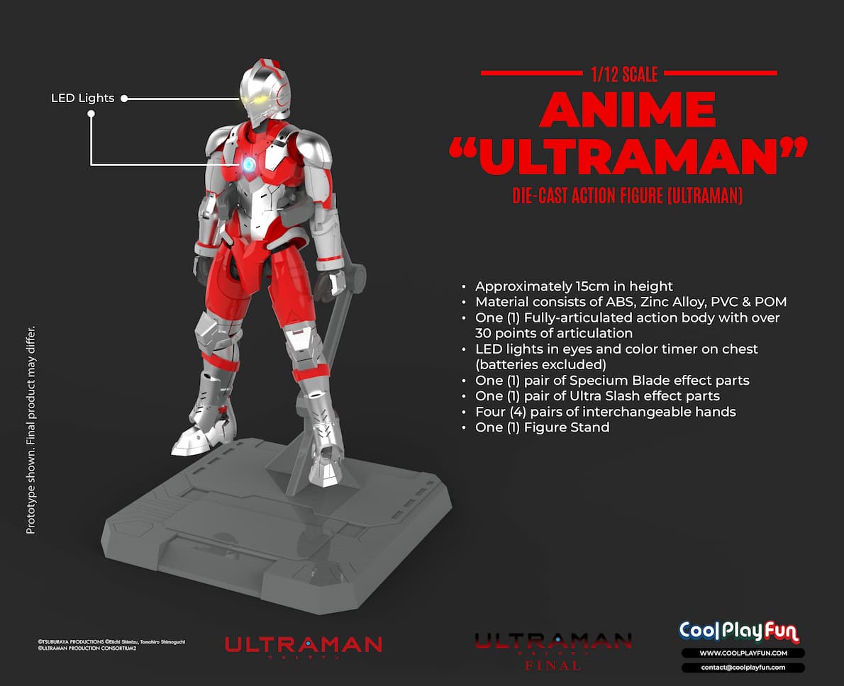 [สั่งจอง]Cool Play Fun 1/12 : Ultraman Die-cast Action Figure