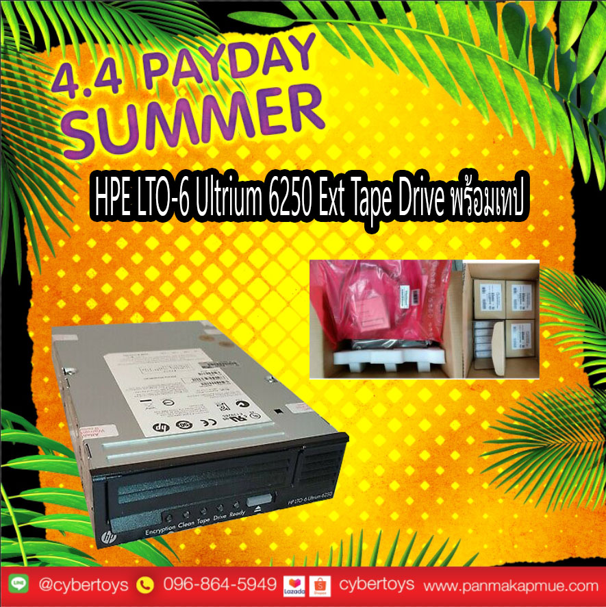 HPE LTO-6 Ultrium 6250 Ext Tape Drive พร้อมเทป