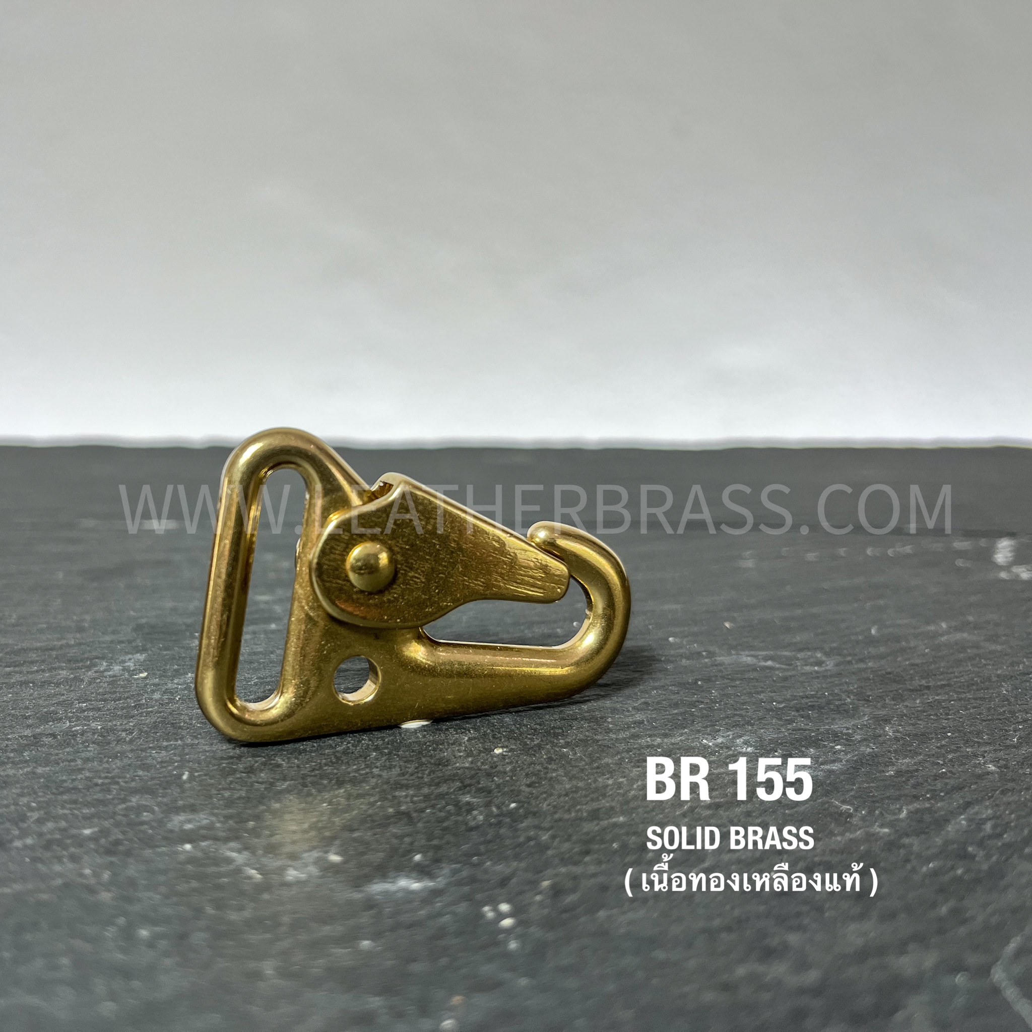 BR155 ตะขอกระเป๋าสะพาย ตะขอเดินป่าญี่ปุ่น อะไหล่ทองเหลืองแท้ อุปกรณ์งานหนัง leatherbrass**ราคาต่อชิ้น**