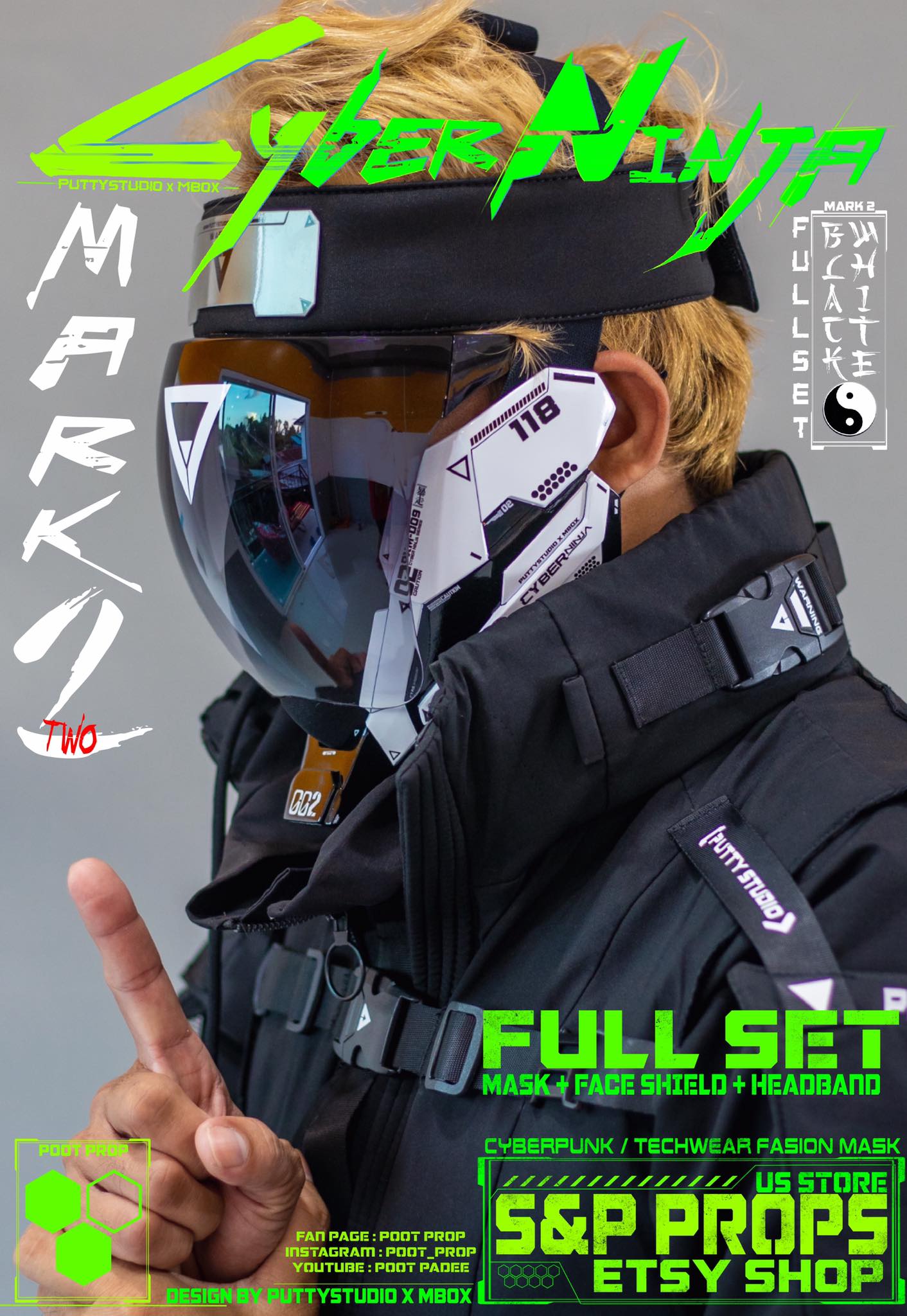 [สั่งจอง]Puttystudio x mbox : Cyber ninja mask series