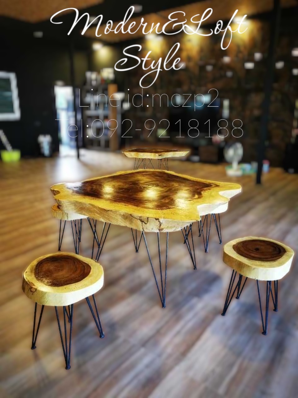 💎#งานไม้ฉำฉาโครงเหล็กอย่างดี💡#Furniture #Industriastyle 🔖#loftstyle #MODERNstyle💸 14-09-001