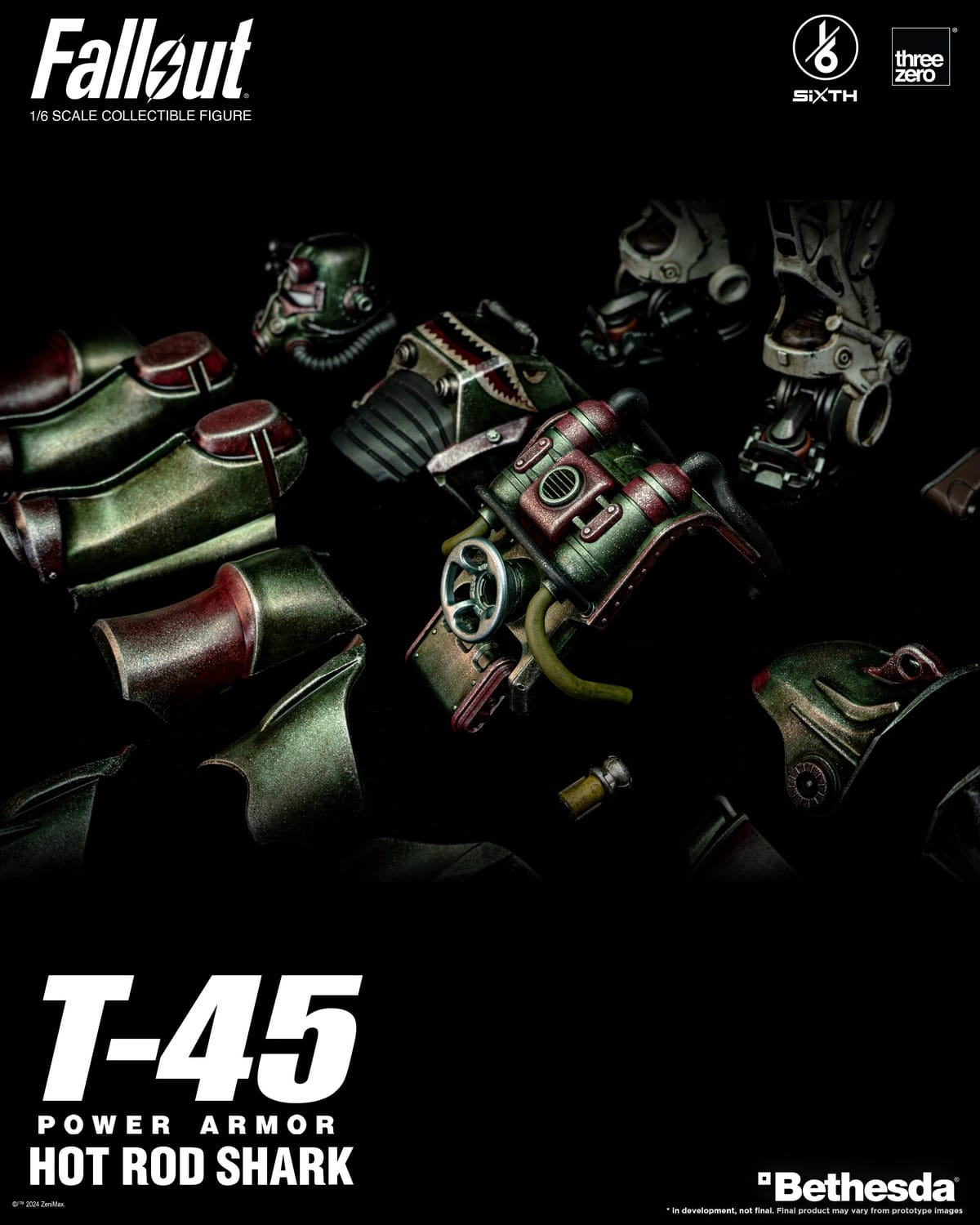 [สั่งจอง]Threezero 3Z07740W0 1/6 : Fallout T-45 Hot Rod Shark Power Armor