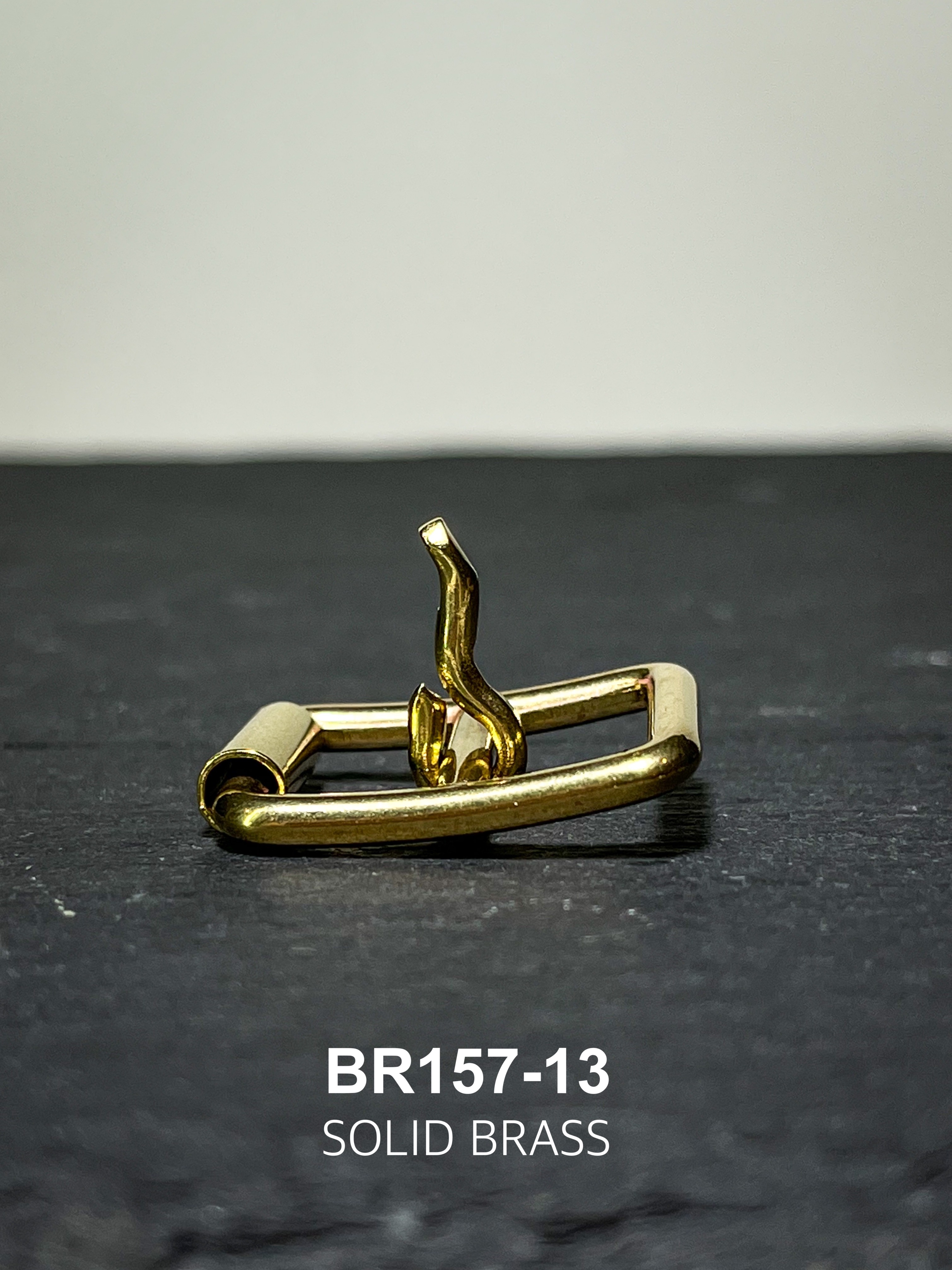BR157-13หัวเข็มขัดปรับสายกระเป๋า ขนาด 13 มิล อะไหล่ทองเหลืองแท้ *ราคาต่อชิ้น* leatherbrass