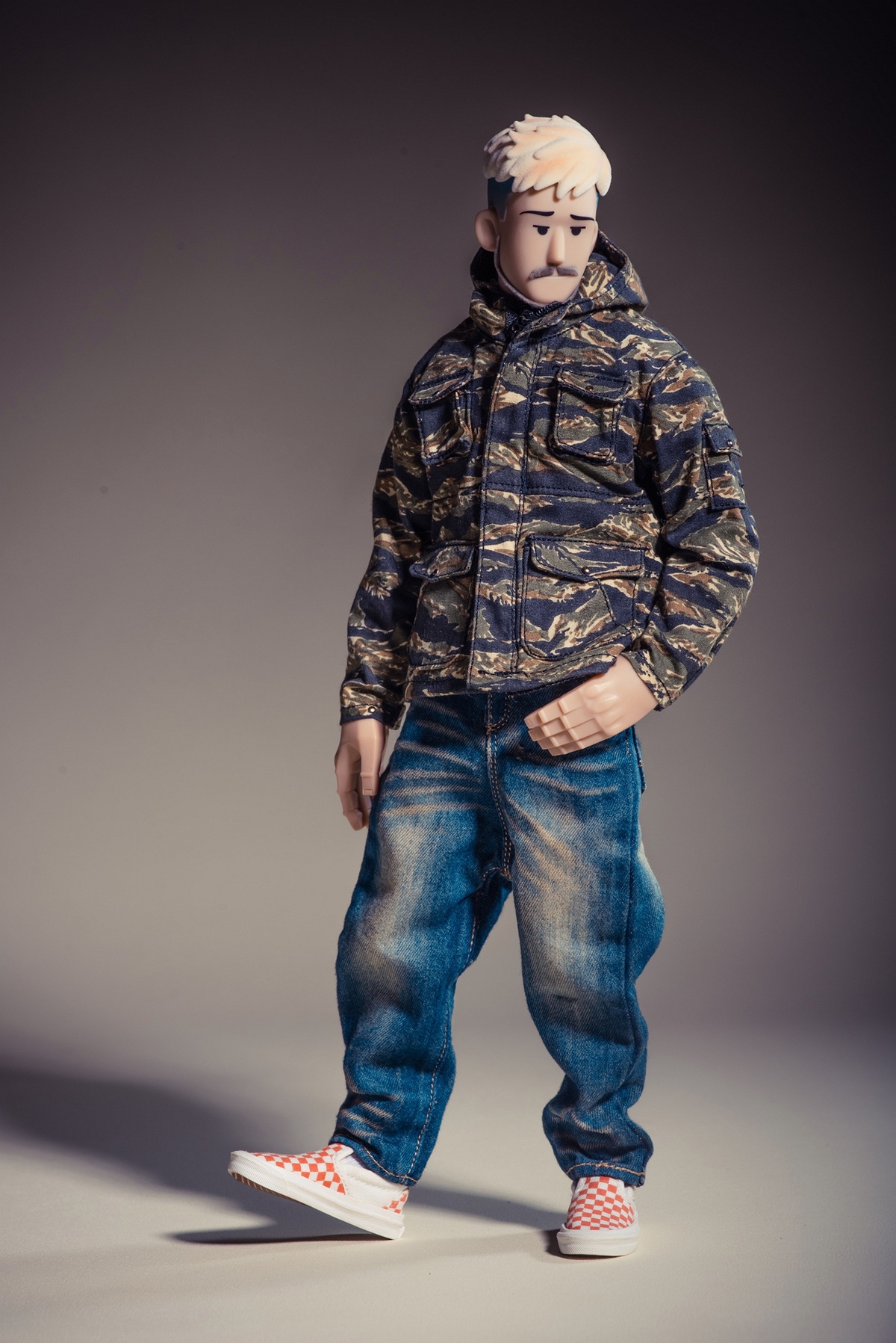 [พร้อมส่ง] trickyMan12 1/6 :-- easy to play (ครบเซต บอดี้ หัวชุด) - 202414a (เลื้อลายพราง)