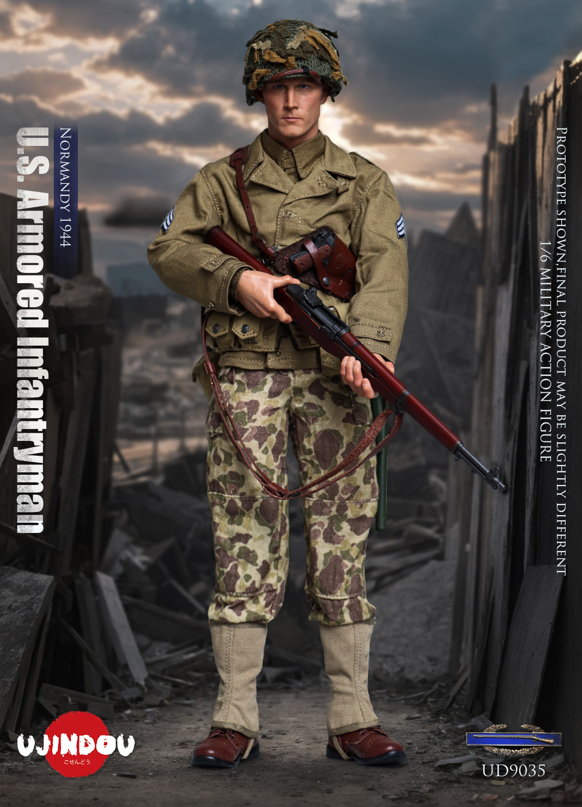 [สั่งจอง] UJINDOU UD9035 1/6 : WWII U.S. Armored Infantryman,Normandy 1944