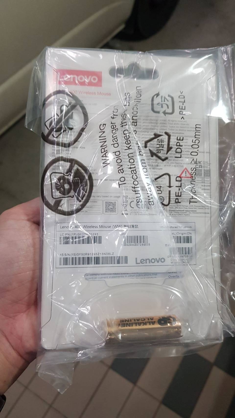 เม้าส์ไร้สาย Lenovo 400 Wireless Mouse ไร้สาย (ของใหม่) มีประกัน