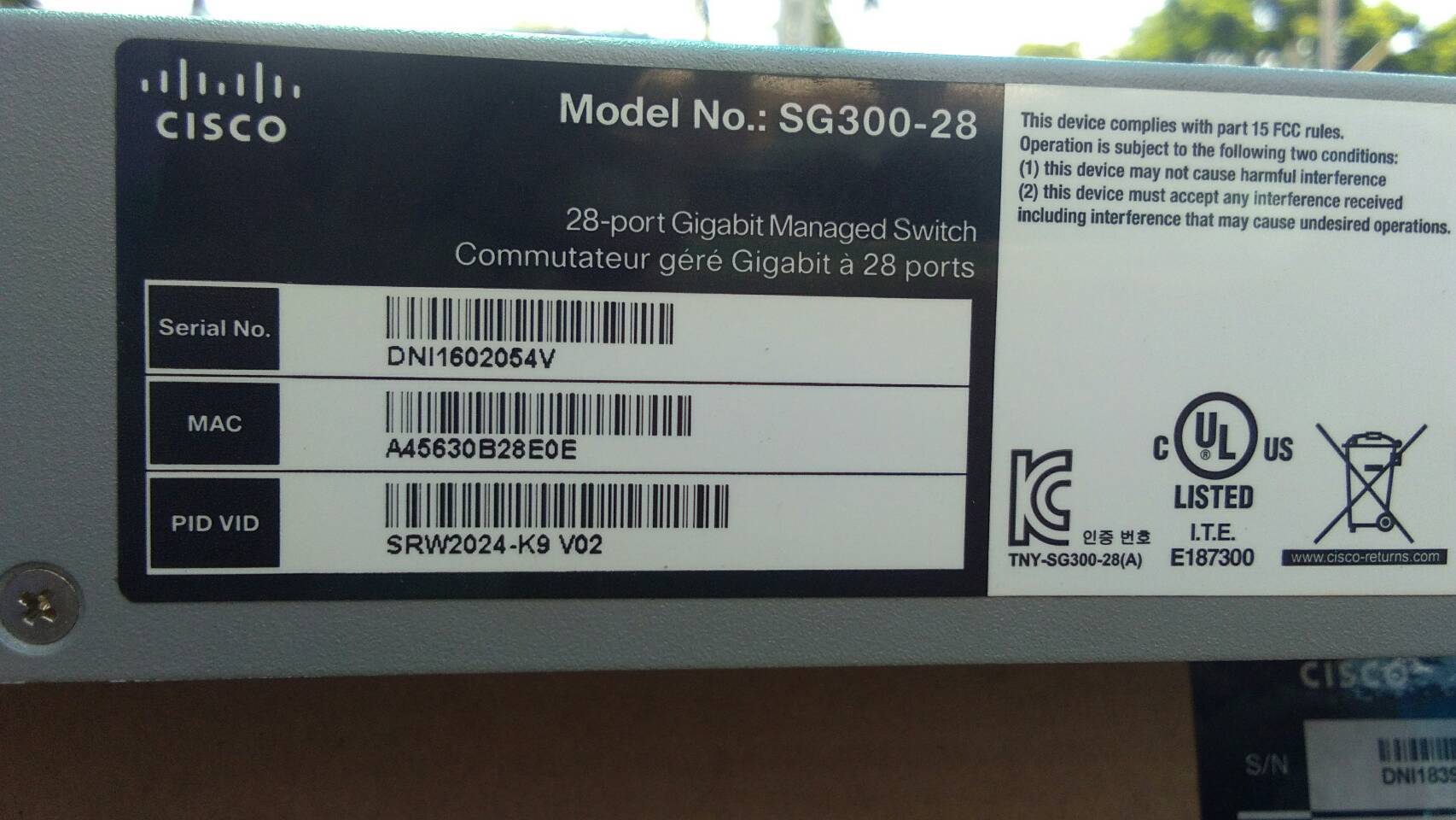 Cisco SRW2024-K9-EU SG300-28 28-Port Gigabit Managed Switch