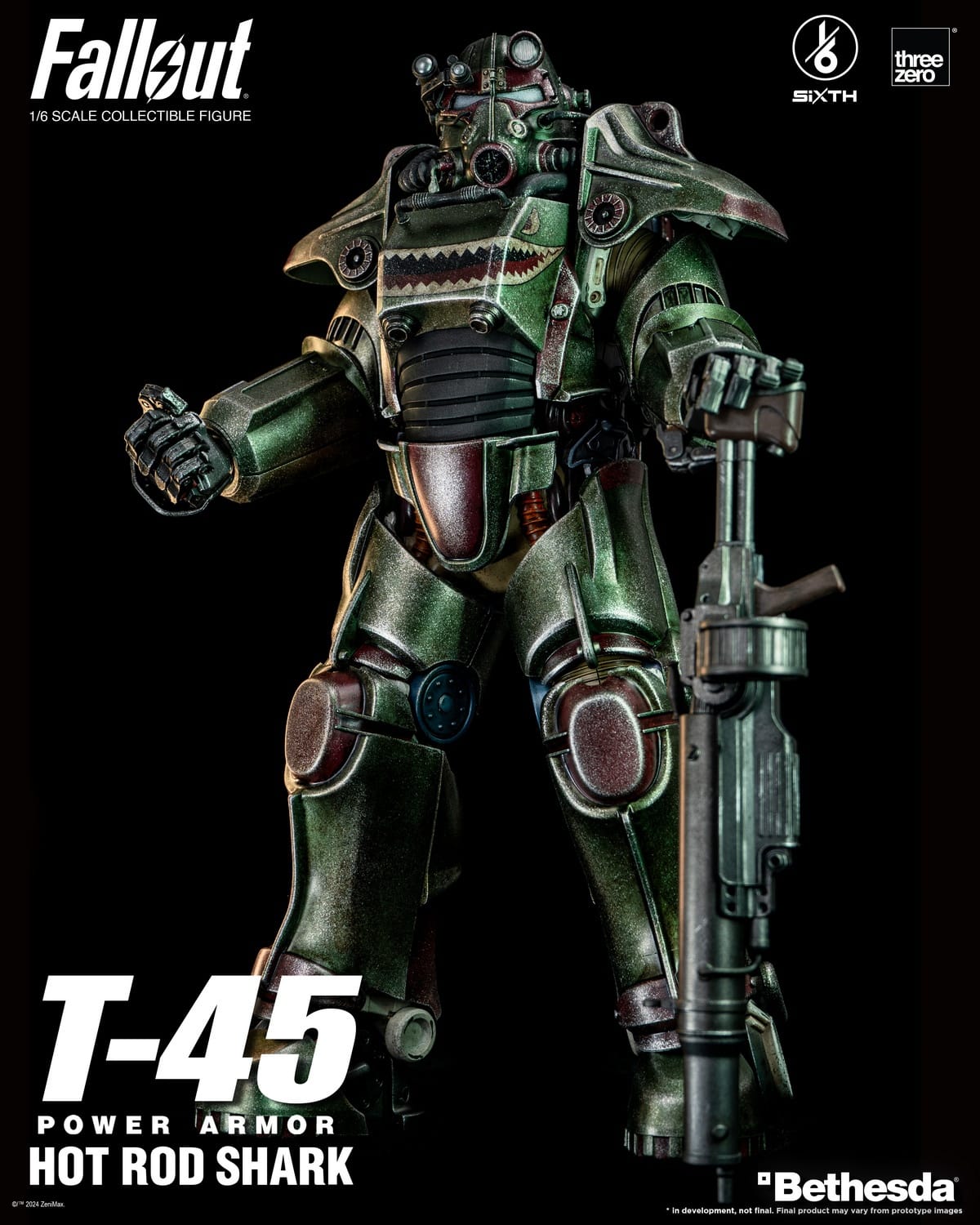 [พร้อมส่ง]Threezero 3Z07740W0 1/6 : Fallout T-45 Hot Rod Shark Power Armor