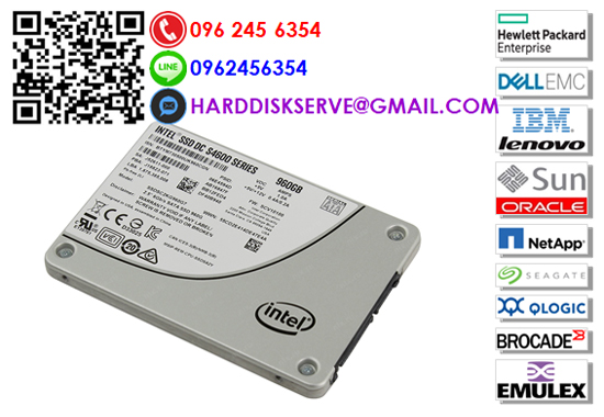 Intel DC S4600 960GB 6G Sata 2.5in SED 3D1, TLC, Solid State Drive