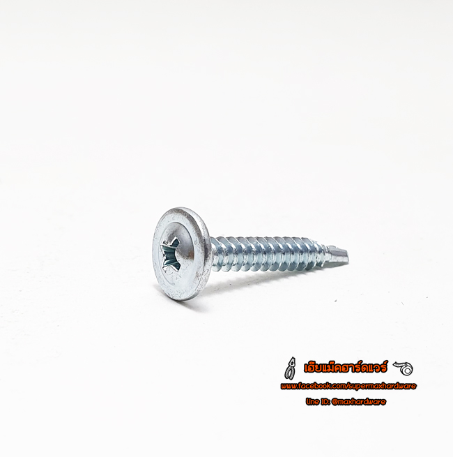 สกรูปลายสว่าน หัวWAFER (หัวจาน) # 8 x 3/4 ยกกล่อง 1,000ตัว/กล่อง