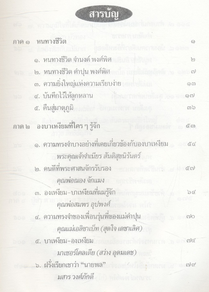 ผู้เป็นแบบอย่างชีวิต บันทึกความทรงจำ จำนงค์ - คำปุน พงศ์พิศ