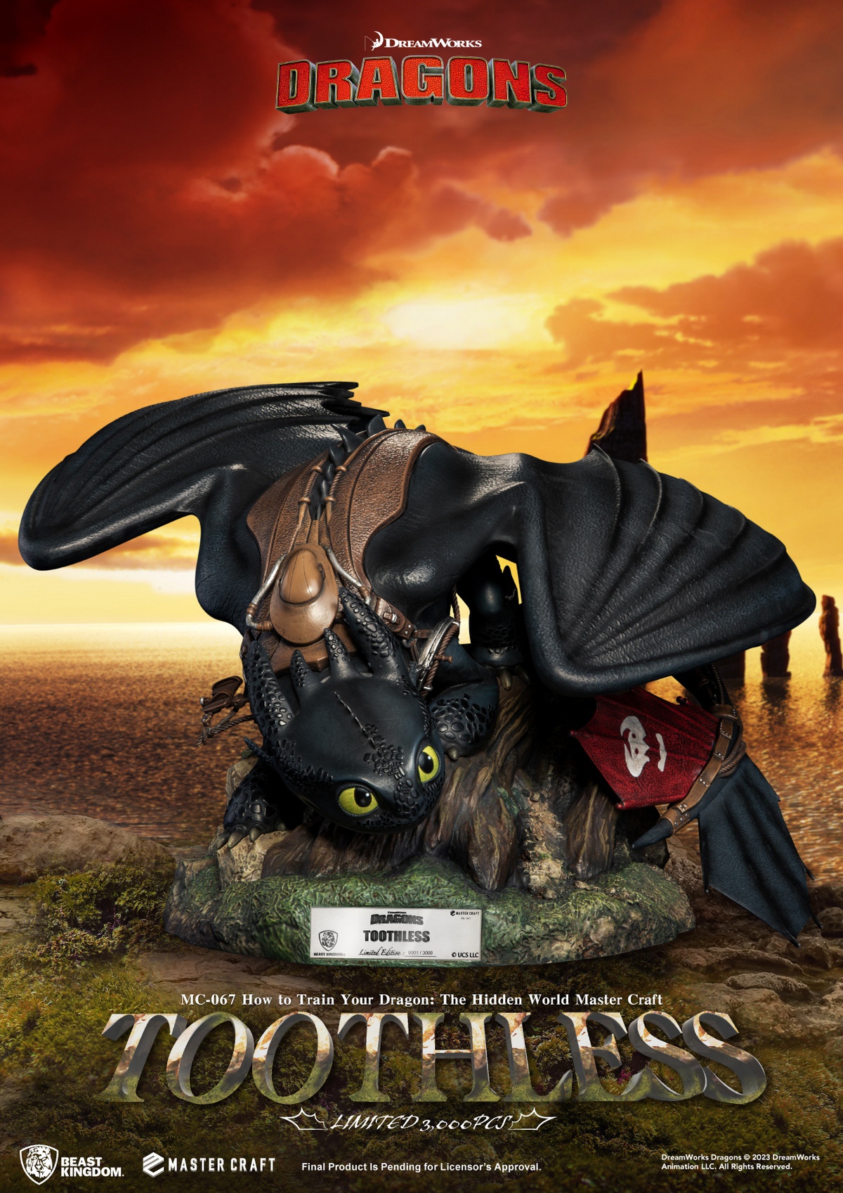 [สั่งจอง]Beast Kingdom MC-067 : How to Train Your Dragon : The Hidden World - Toothless (Master Craft)