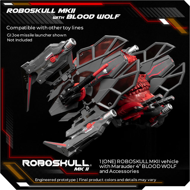 [สั่งจอง]ROBOSKULL MKII & 4" BLOOD WOLF PILOT