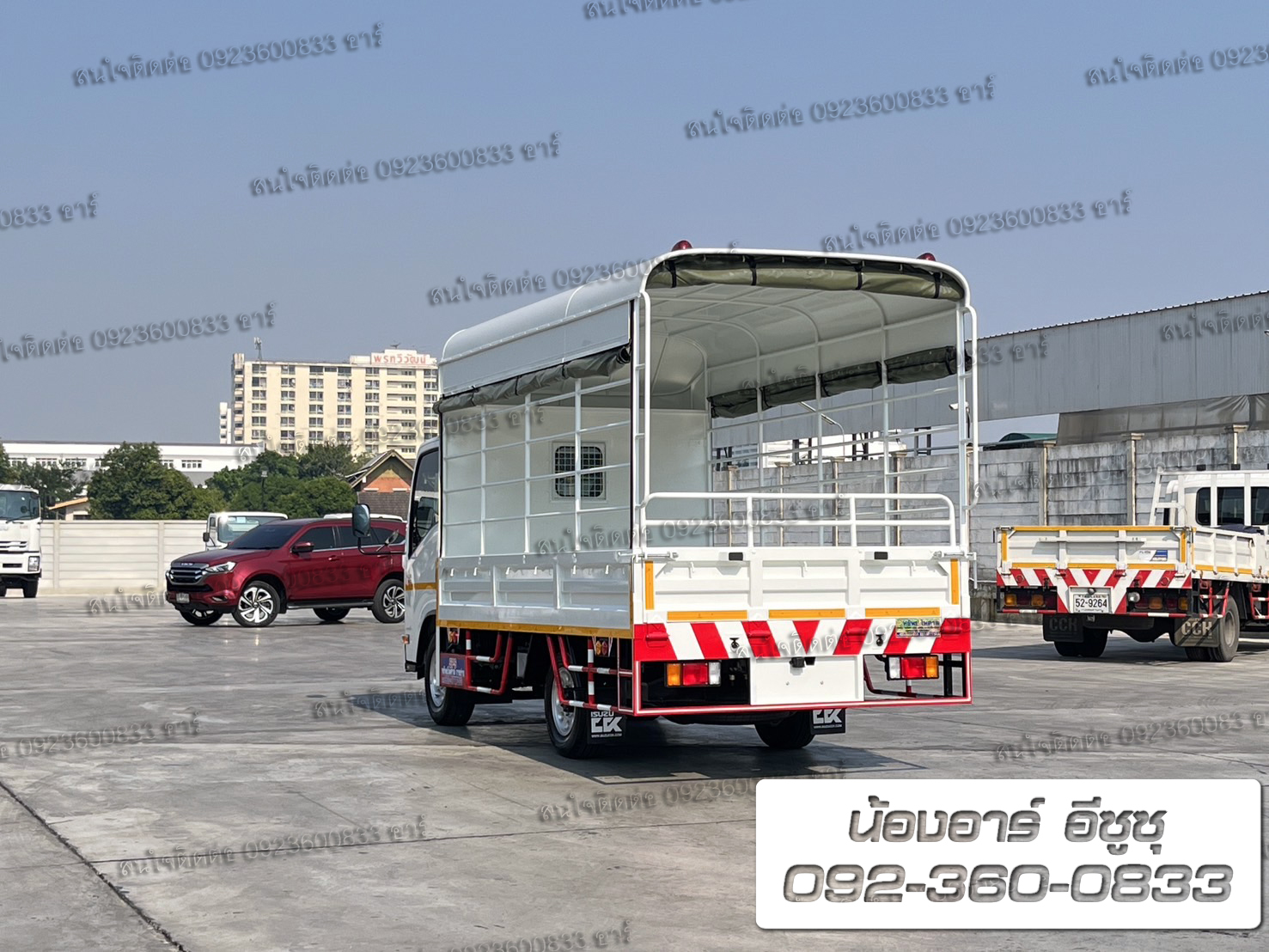4 ล้อ ISUZU NLR130 แรงม้า พร้อมกระบะคอกหลังคา